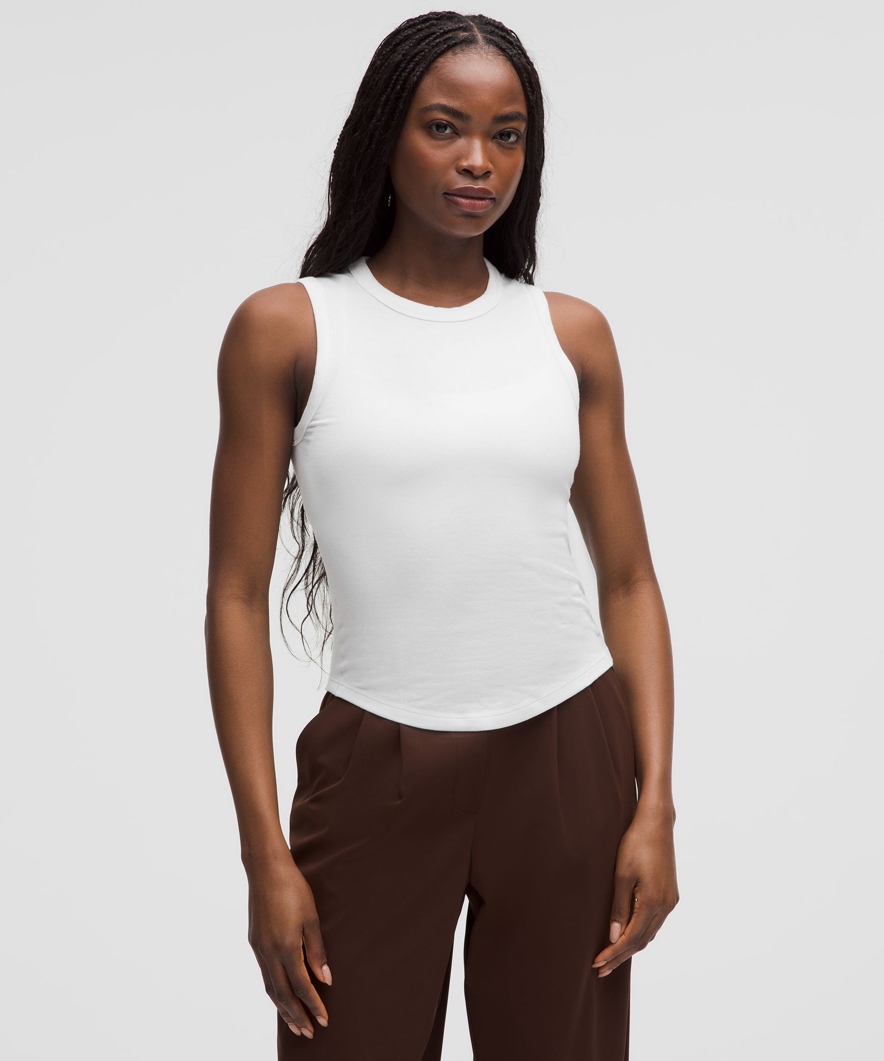 Hold Tight Crewneck Tank Top Waist Length