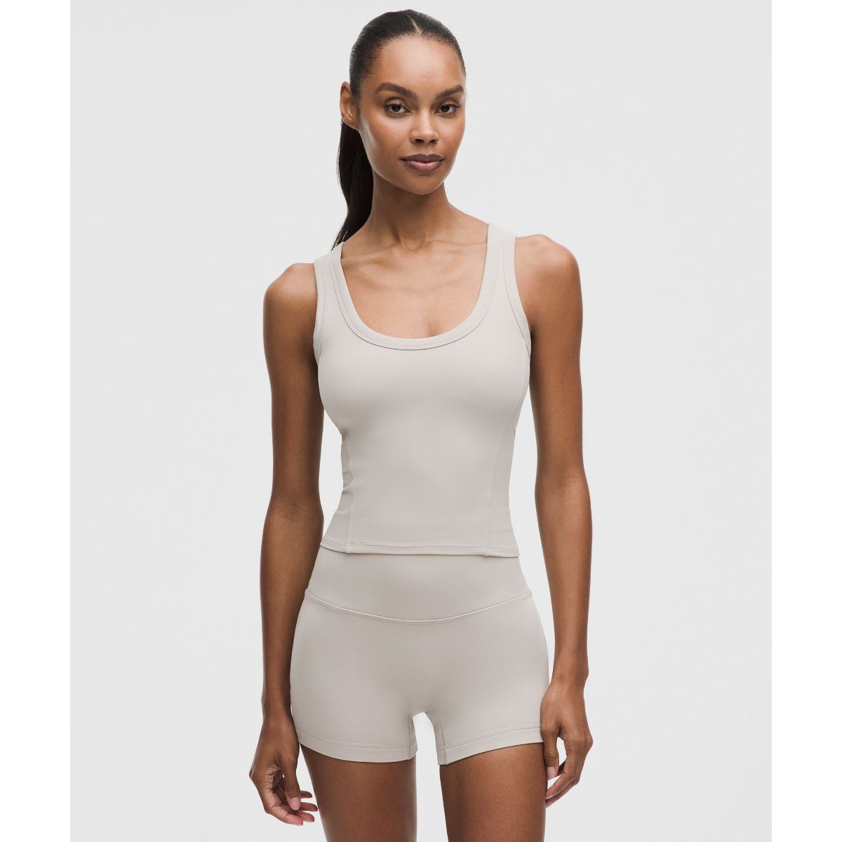 Smooth and Ribbed Nulu Scoop-Neck Tank Top Light Support, B-D Cups
