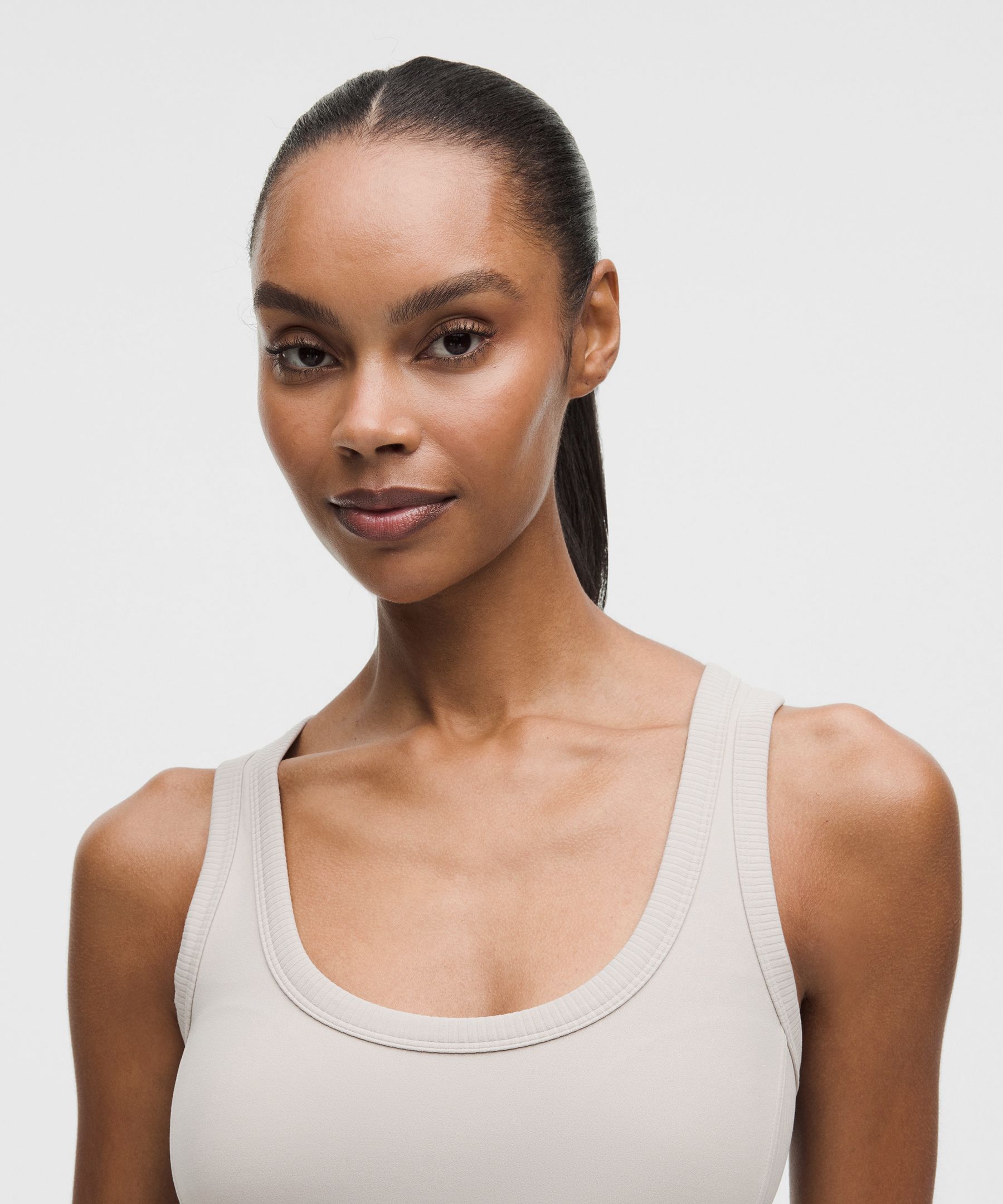 Smooth and Ribbed Nulu Scoop-Neck Tank Top *Light Support, B-D Cups