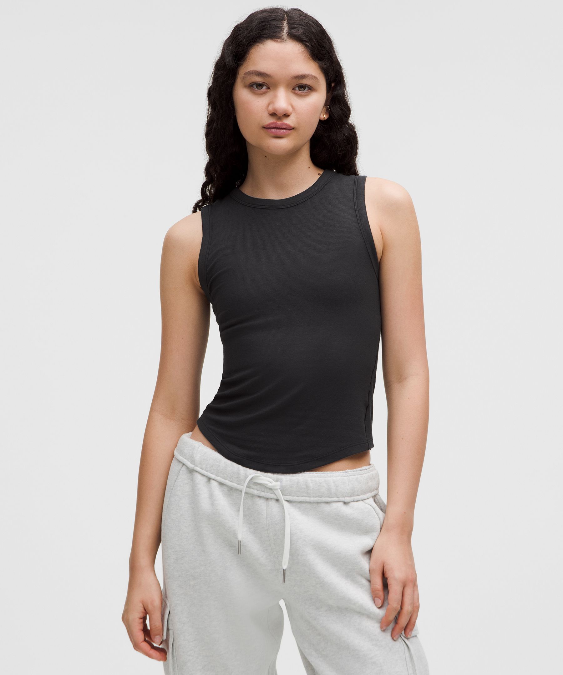 Hold Tight Crewneck Tank Top Waist Length