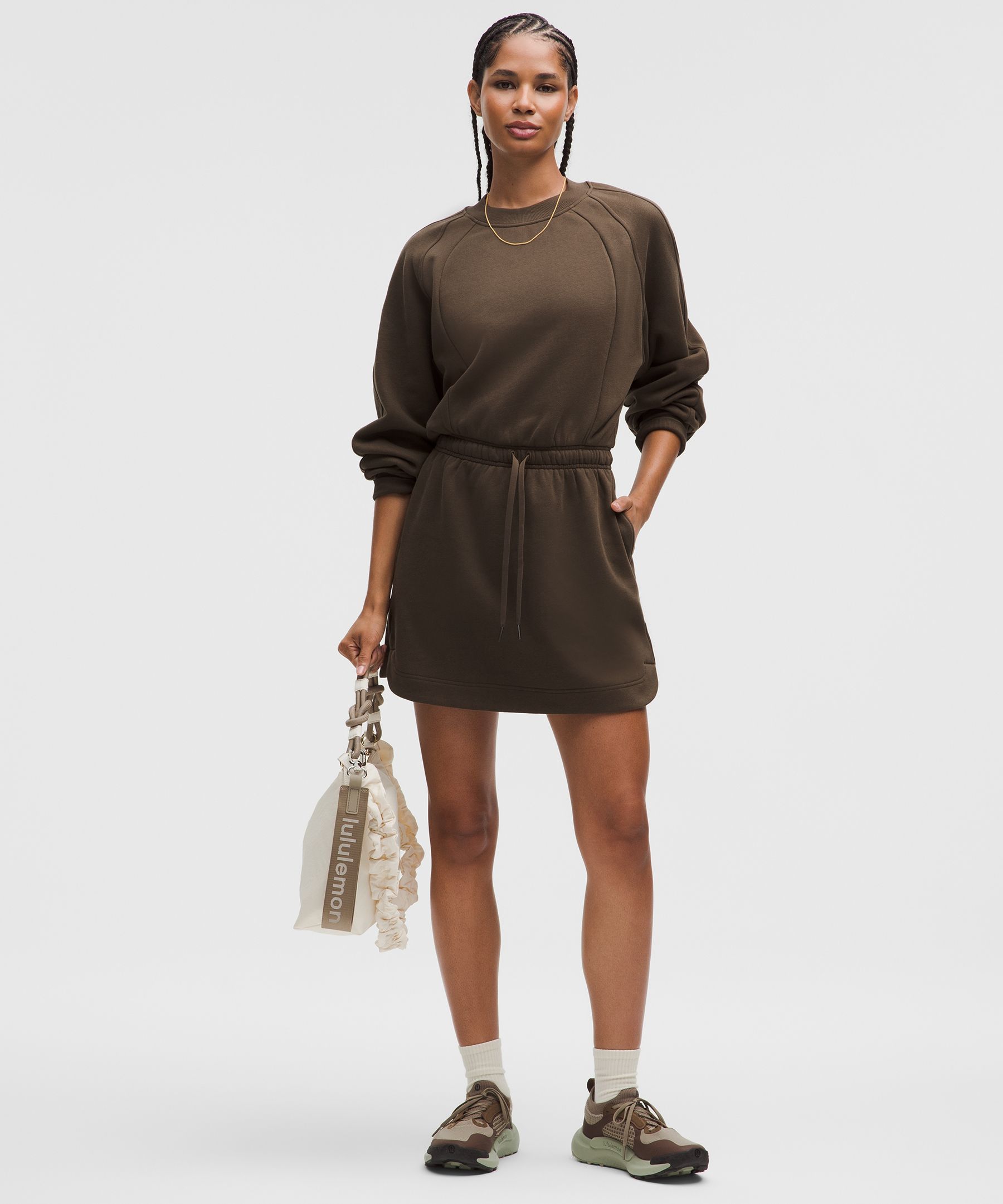 Scuba Cinch-Waist Mini Dress