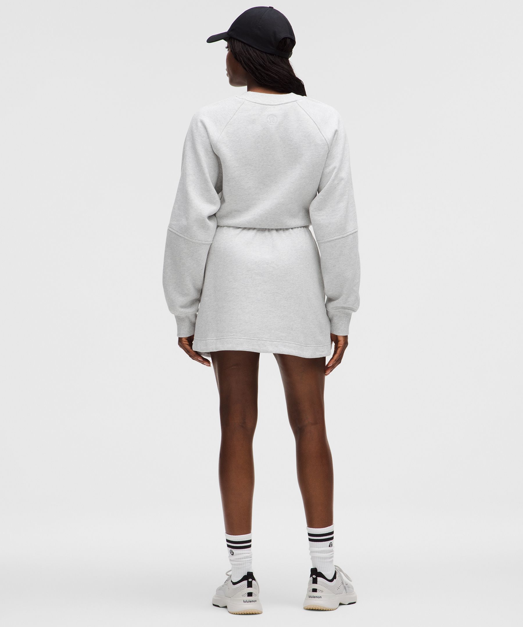 Lululemon Scuba Cinch-waist Mini Dress In White