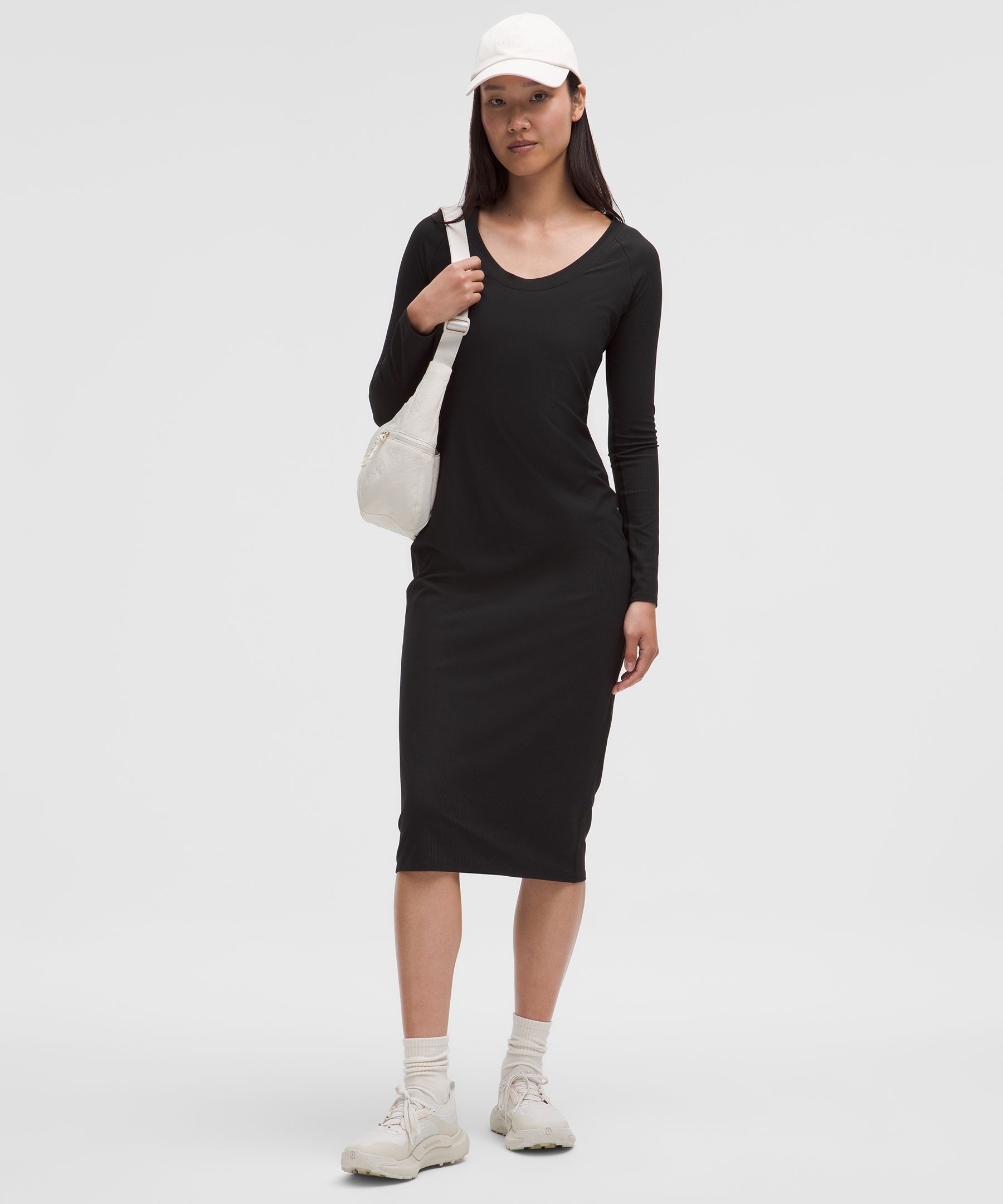 lululemon dress long sleeve athletica | Dresses | Lululemon Athletica Womens Sweatshirt 4 Black Pullover but make it luxe Lululemon + Back in Action
