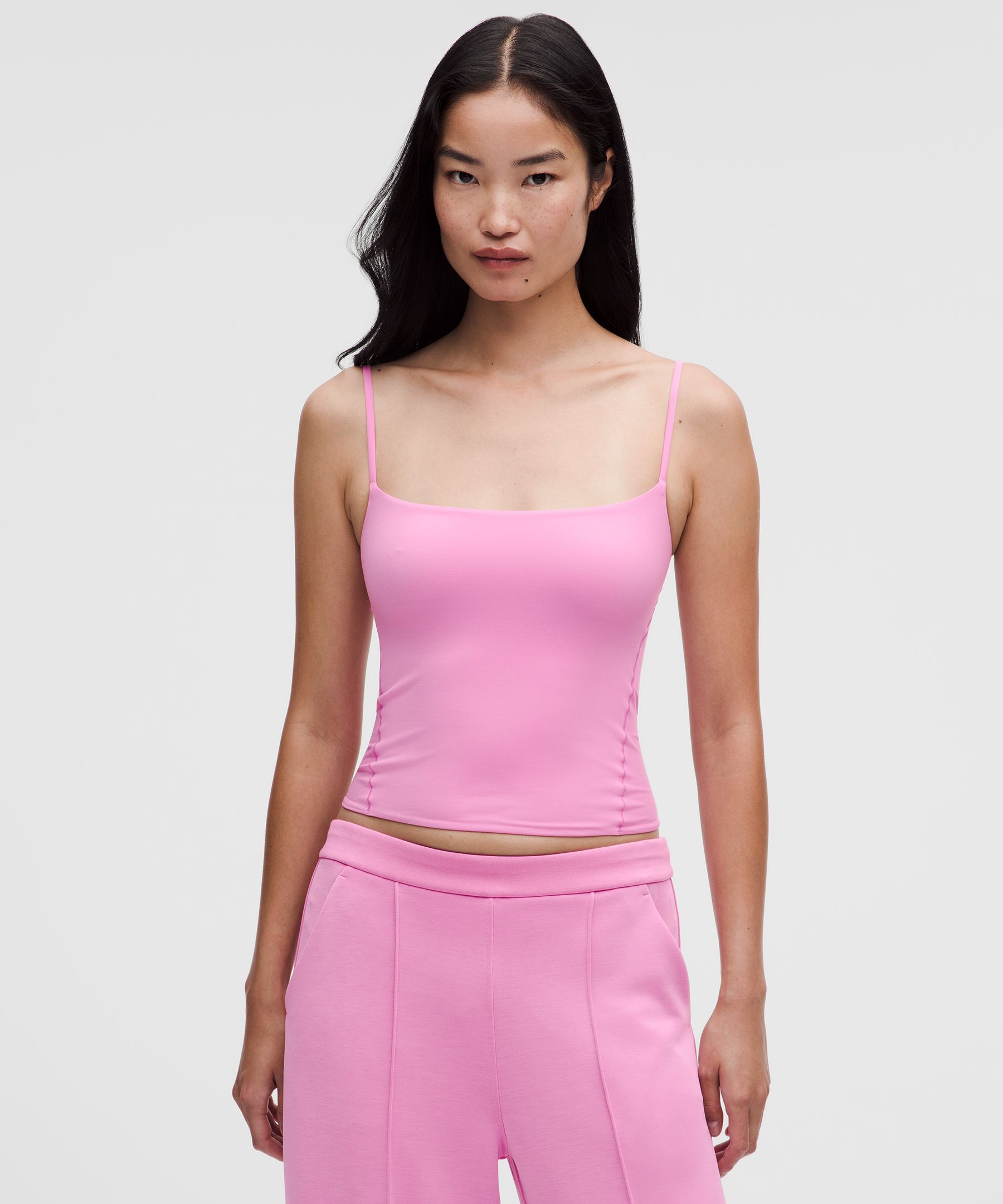Lululemon Wundermost Ultra-soft Nulu Spaghetti-strap Adjustable Cami In Pink