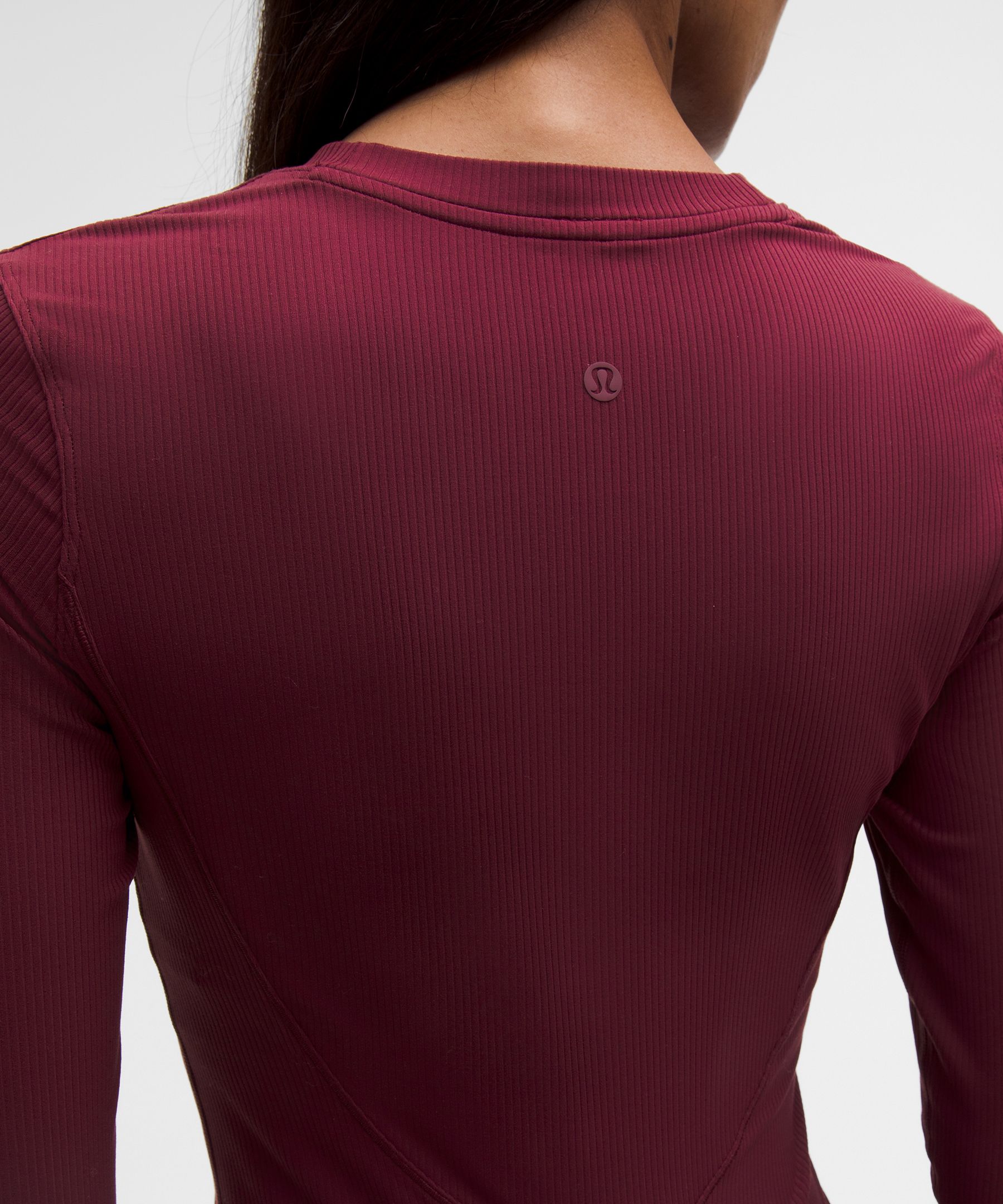 All Aligned Ribbed Long-Sleeve Henley Dress