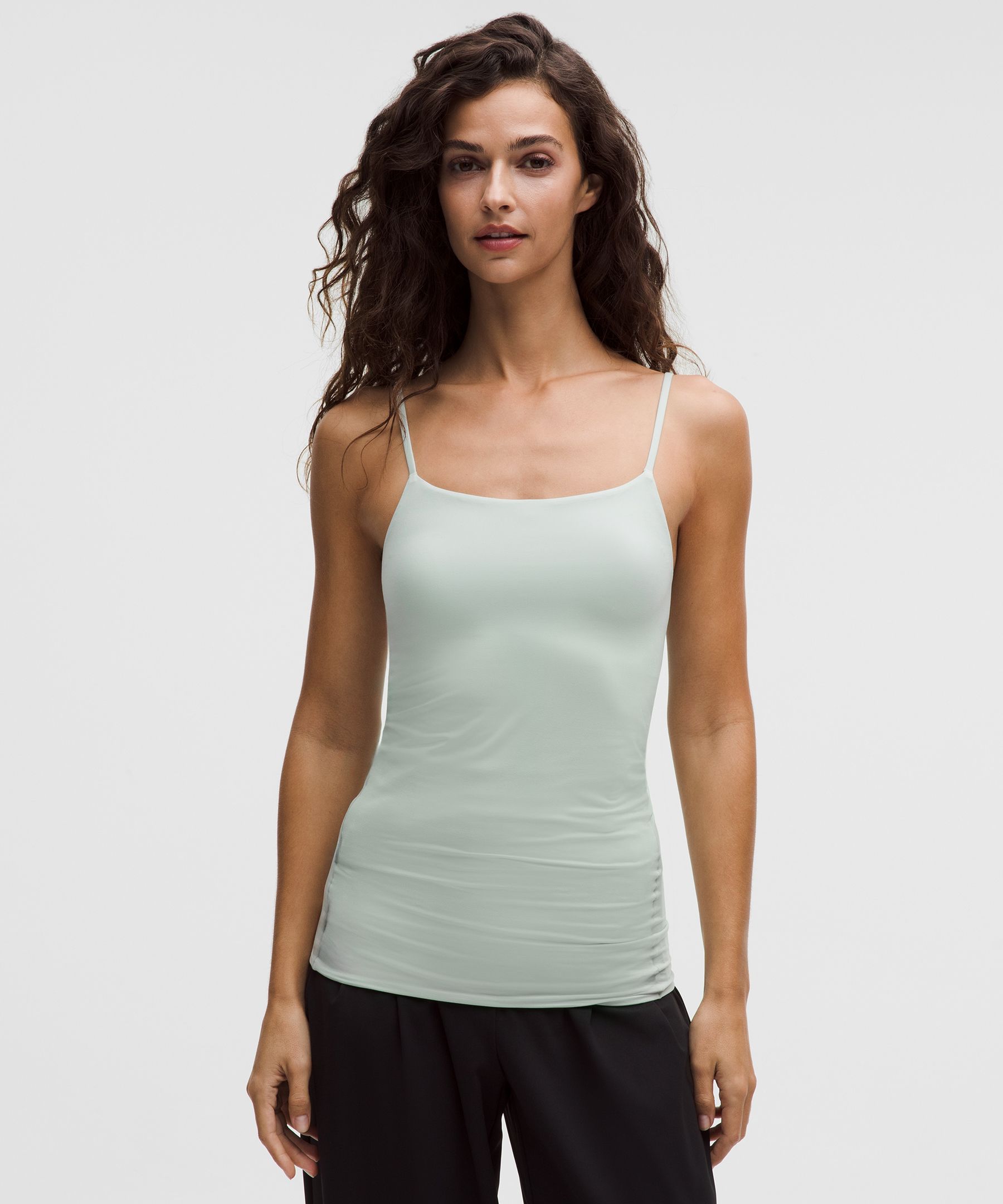 Wundermost Ultra-Soft Nulu Spaghetti-Strap Adjustable Long Cami Tank Top