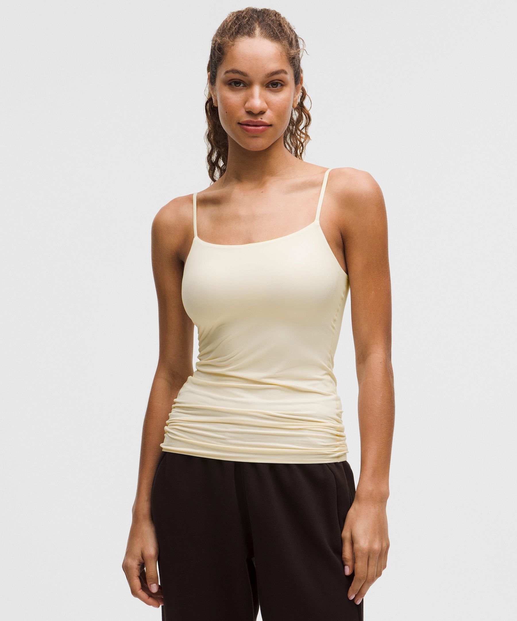 Wundermost Ultra-Soft Nulu Spaghetti-Strap Adjustable Long Cami Tank Top
