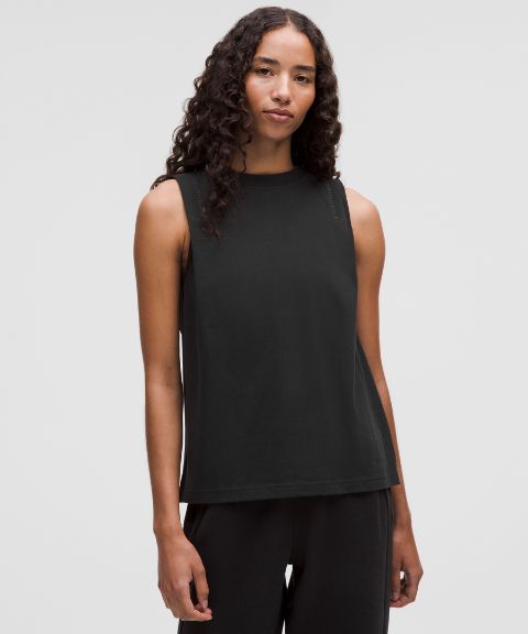 Lululemon Cotton Jersey Stitch-Detail Tank Top