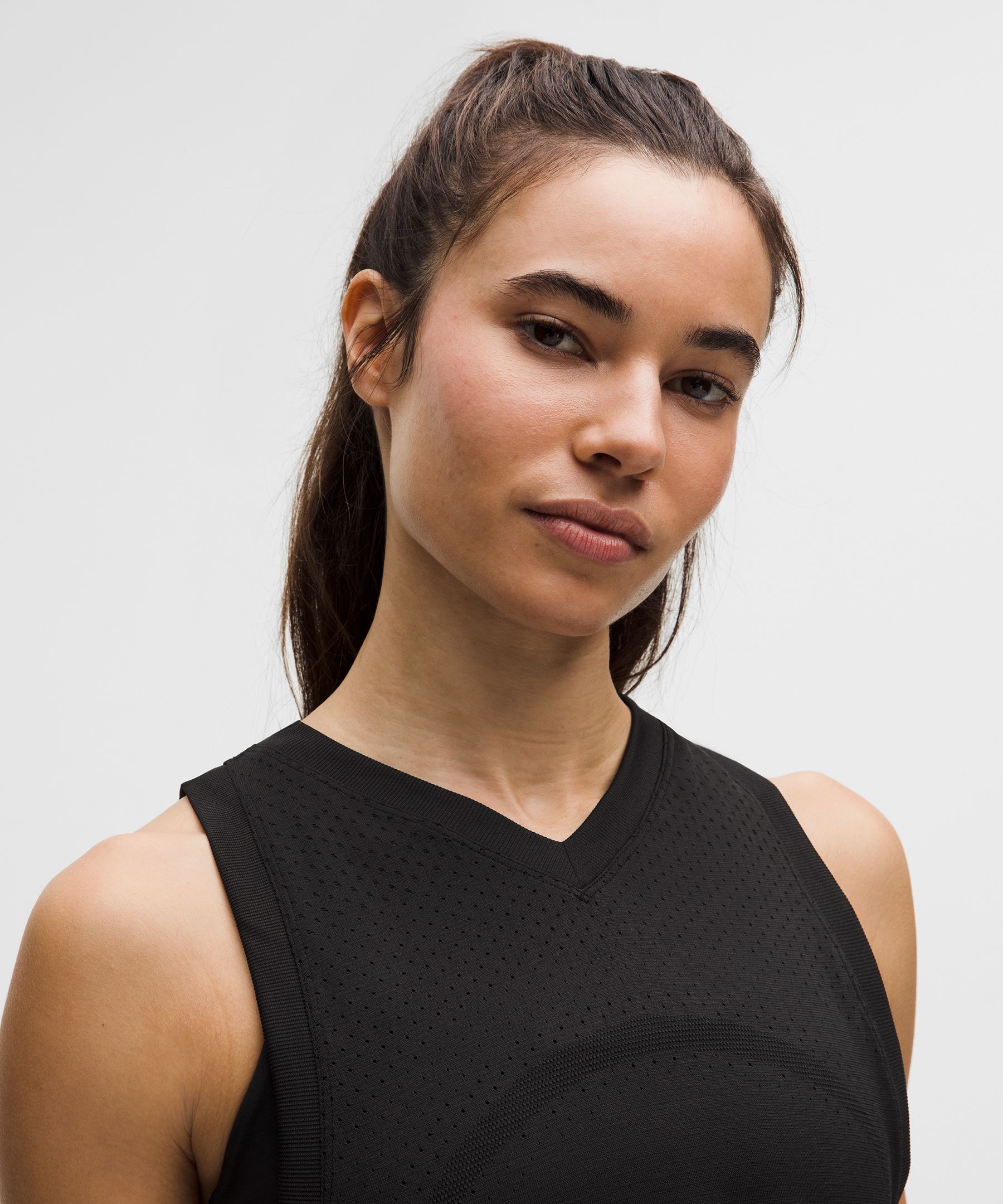 Swiftly Open-Hole V-Neck Tank Top