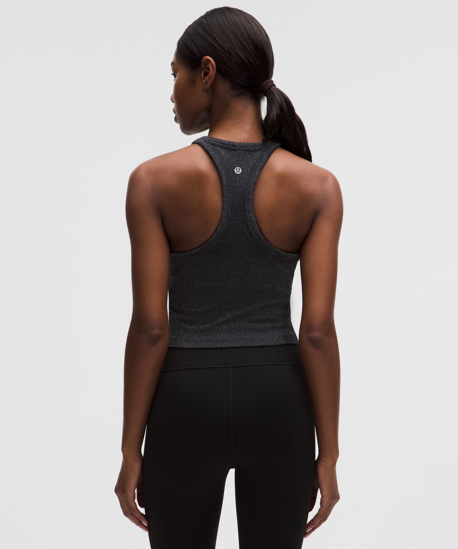 Lululemon Swiftly Tech Cropped Round-Neck Racerback Tank Top 2.0 *Sparkle — фото 2
