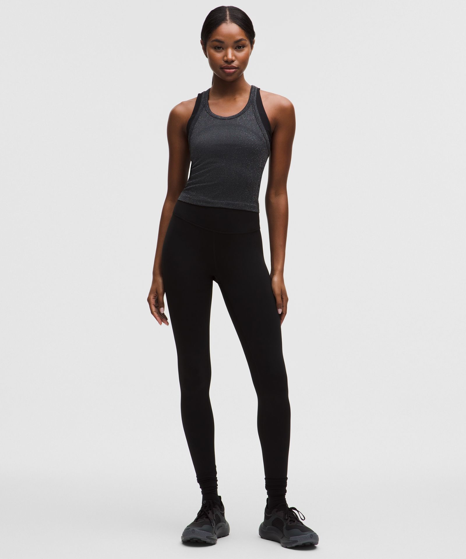 Lululemon Swiftly Tech Cropped Round-Neck Racerback Tank Top 2.0 *Sparkle — фото 3