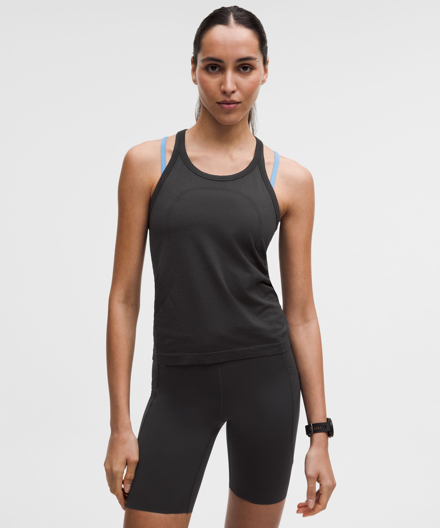 lululemon – Women’s Swiftly Tech Round-Neck Racerback Tank Top 2.0 Waist Length – Color Black – Size 14