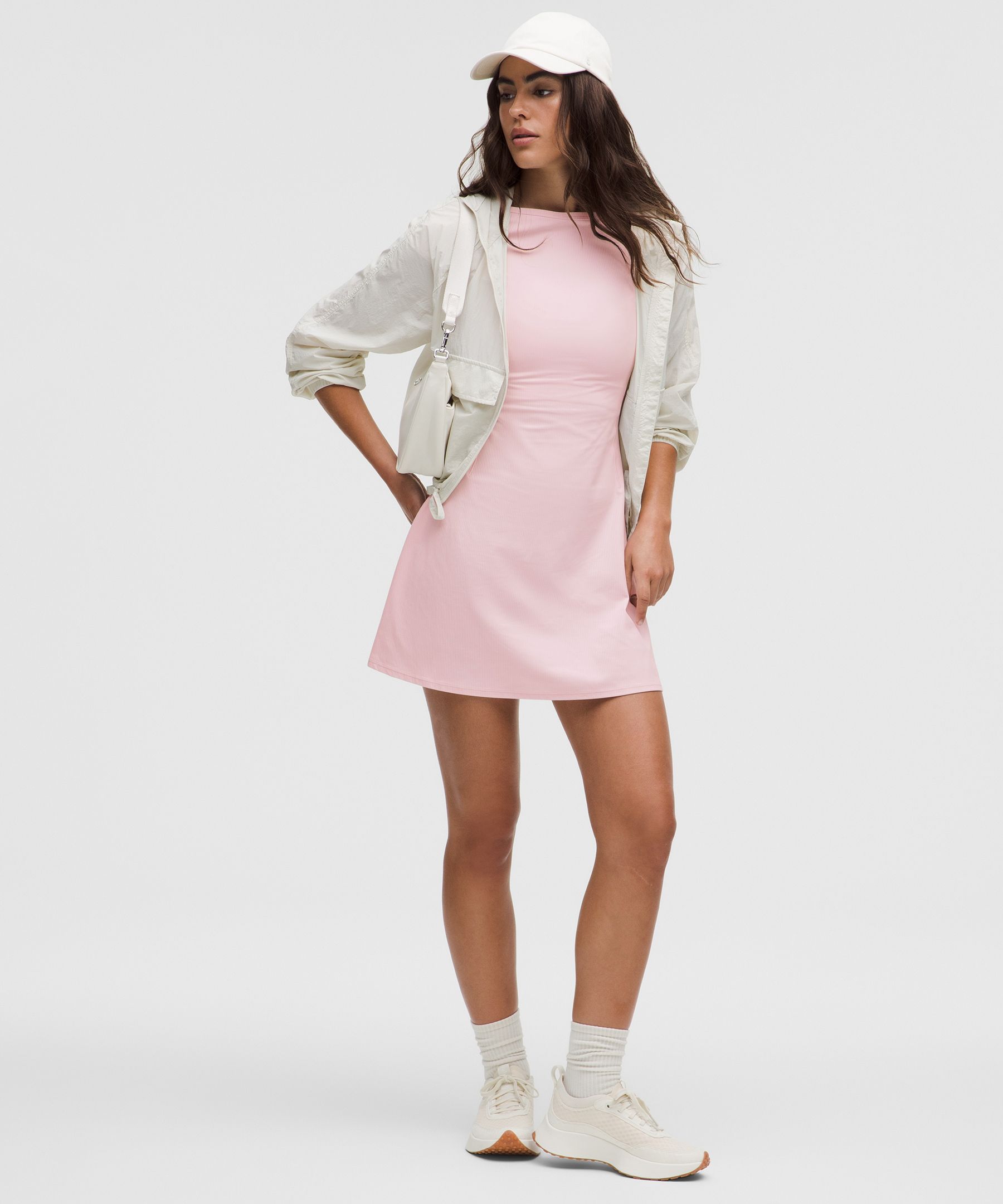All Aligned Ribbed Mini Dress