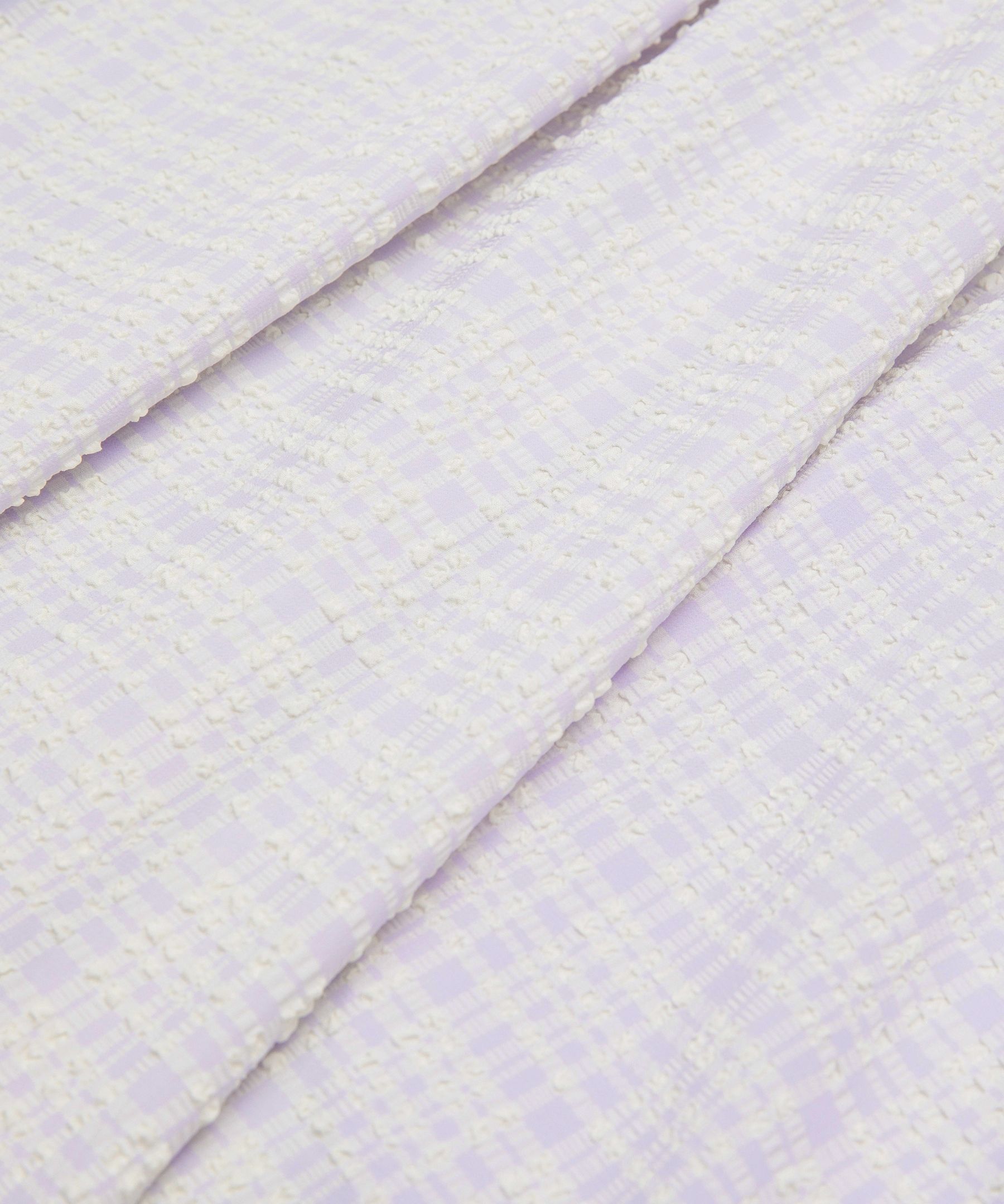 Lululemon Seersucker Check Ruched Midi Dress