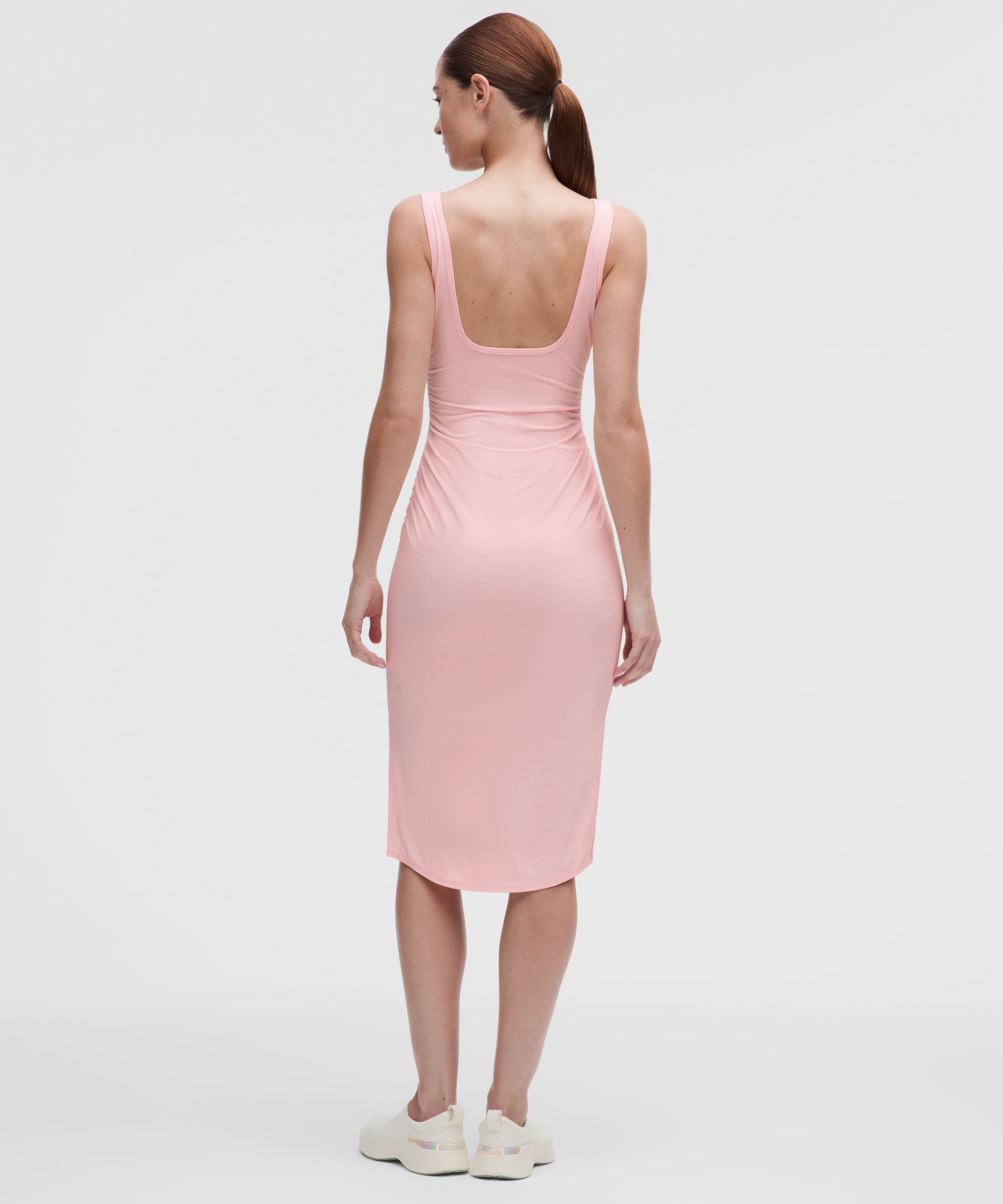Shirred Nulu Square-Neck Dress