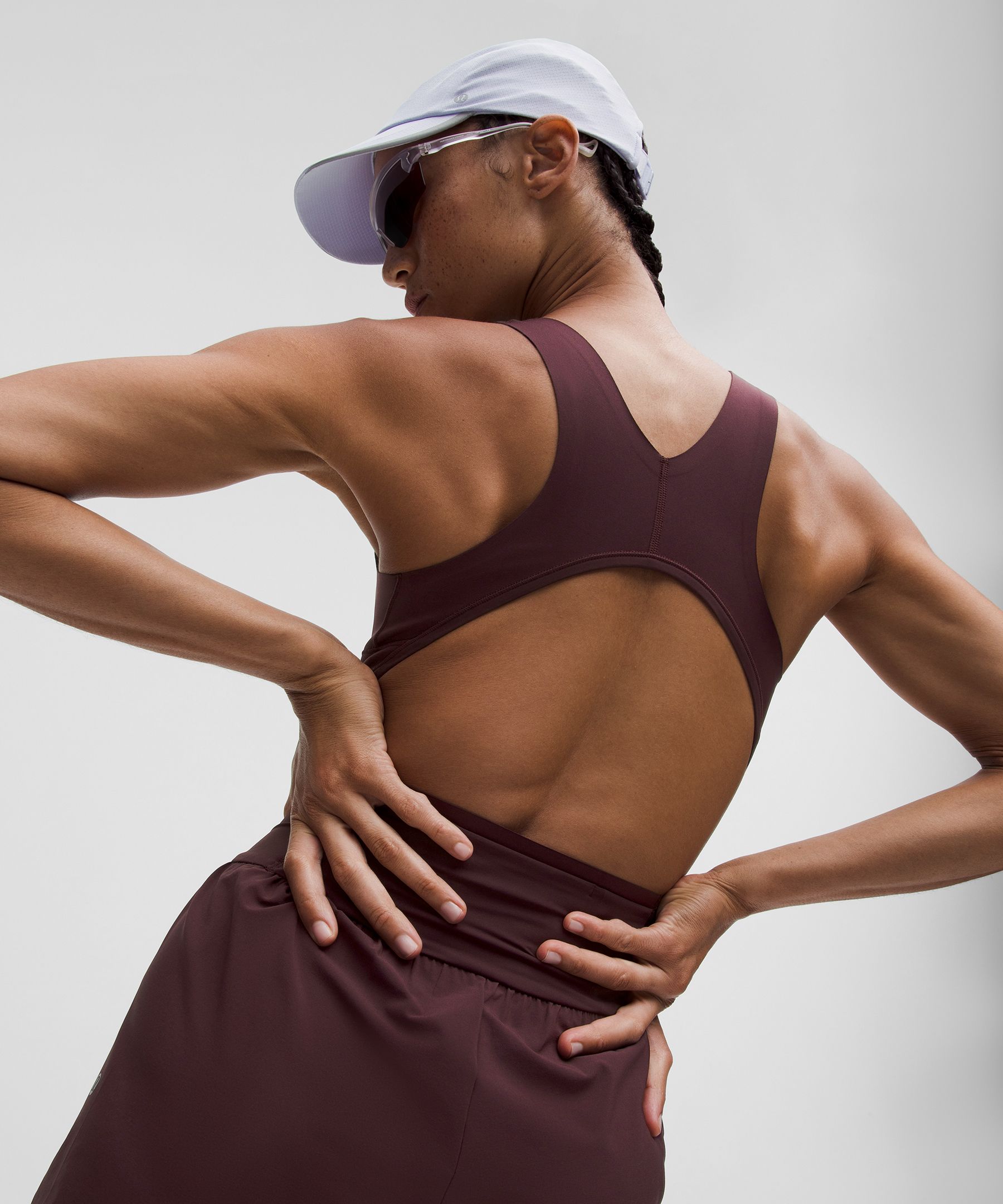 Lululemon Go Further Split-short Runsie 3" In Brown