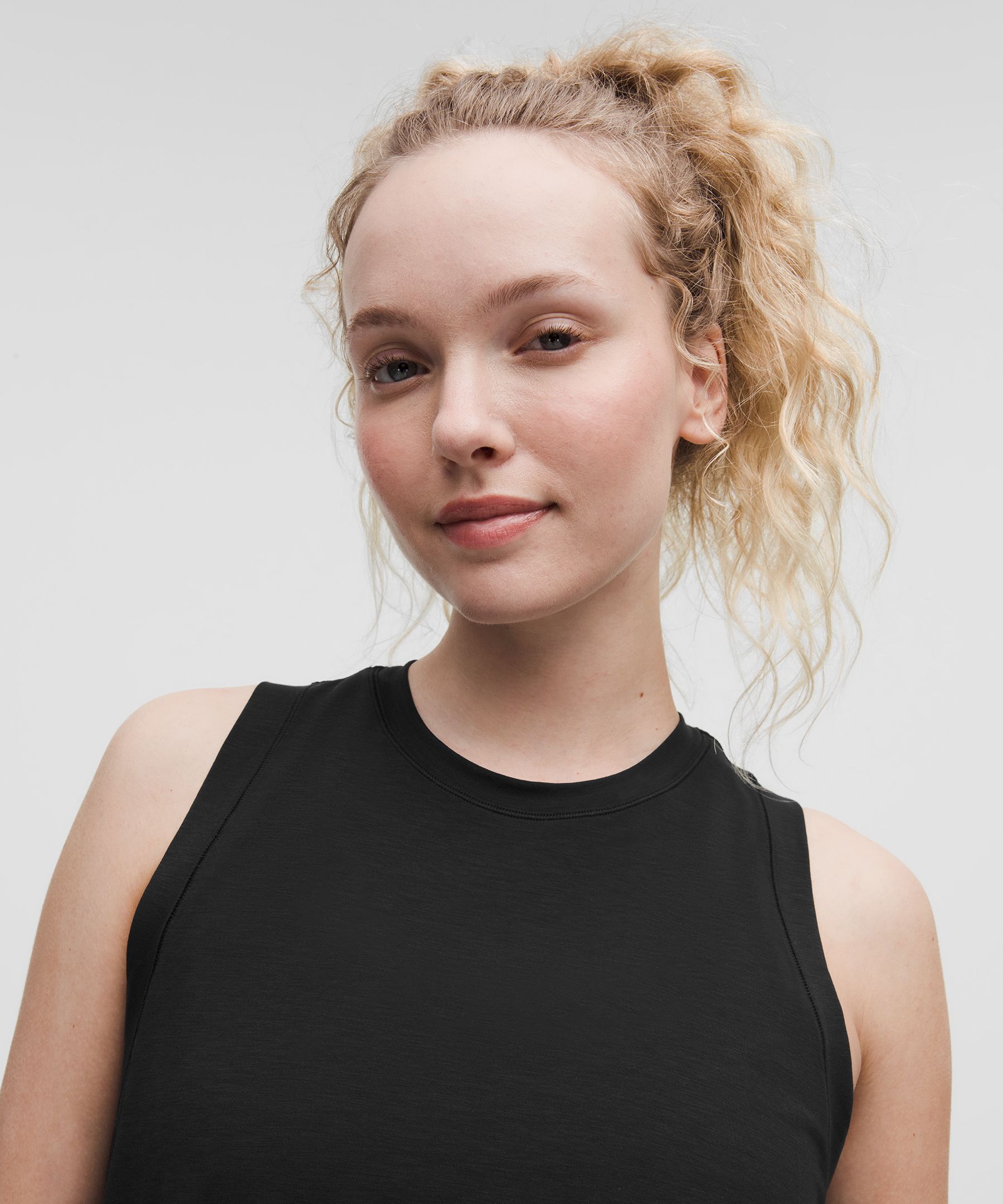 Jersey Training Elastic-Hem Tank Top