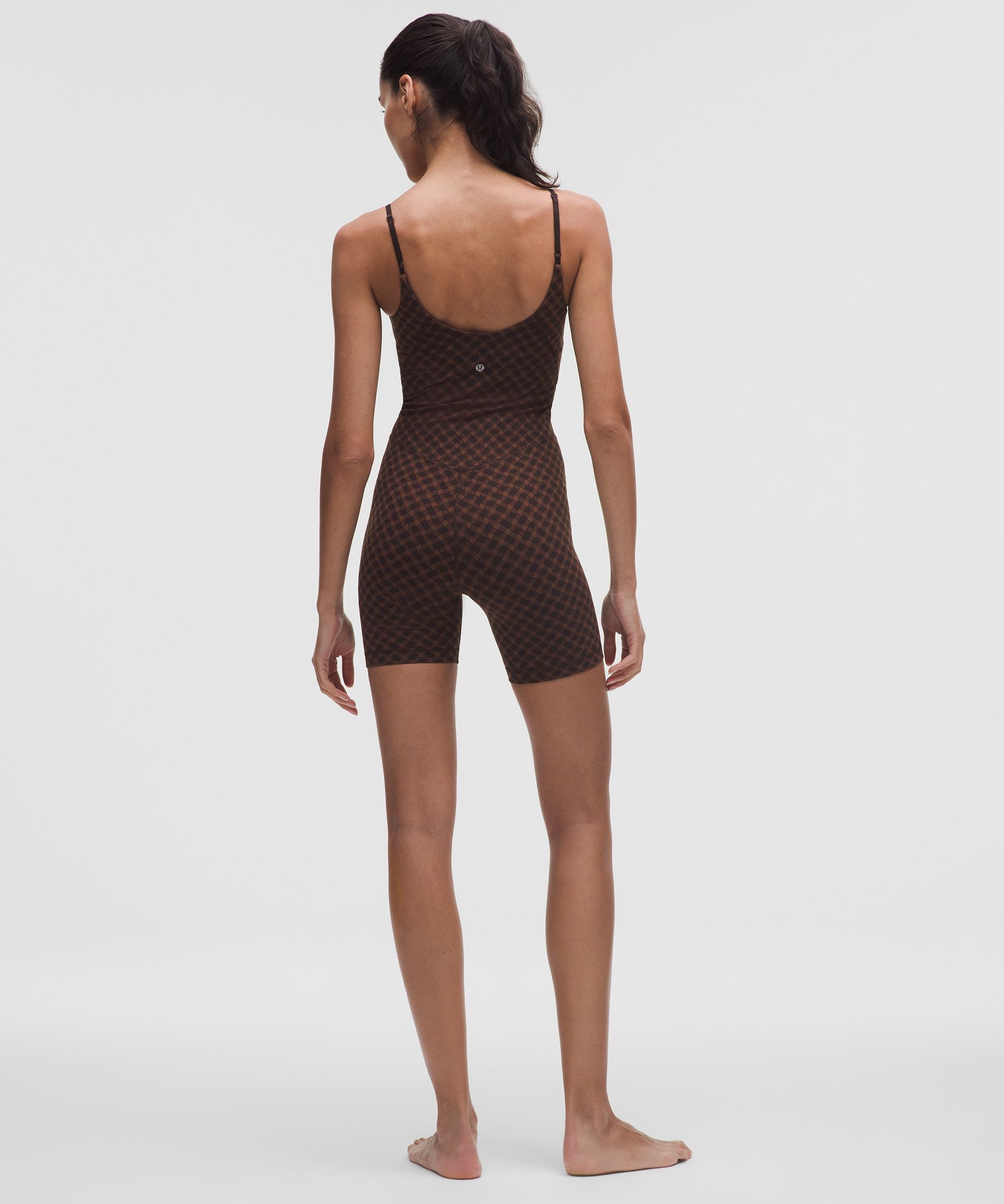 Lululemon Align™ Cami Bodysuit 6" Jacquard In Brown