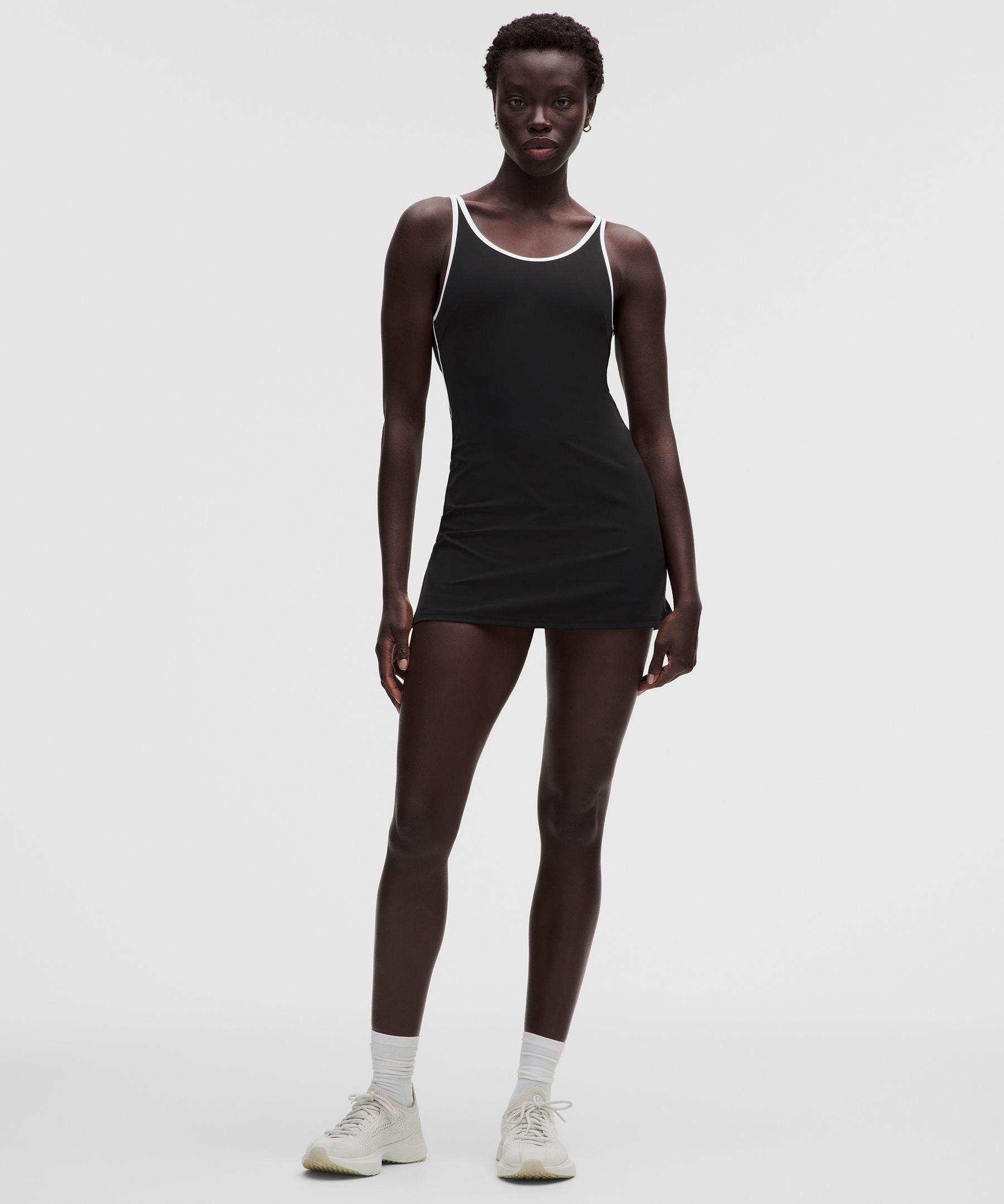 lululemon – Women’s Scoop-Neck Cutout Tennis Dress – Color Black/White – Size Large