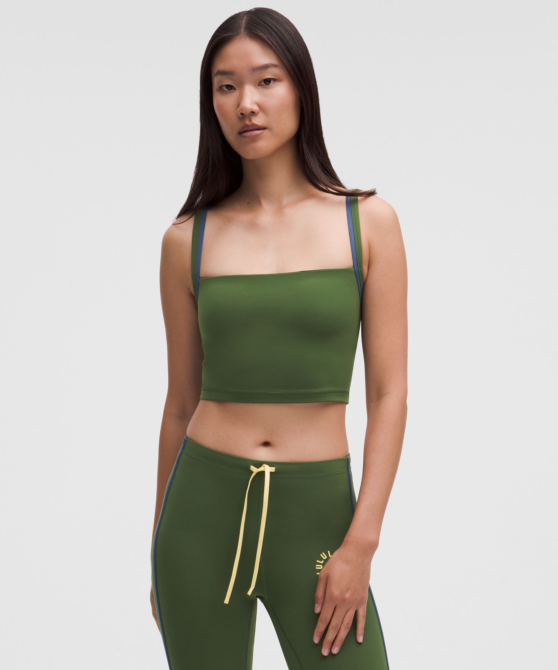 Lululemon Nulu Cropped Tank Top In Green