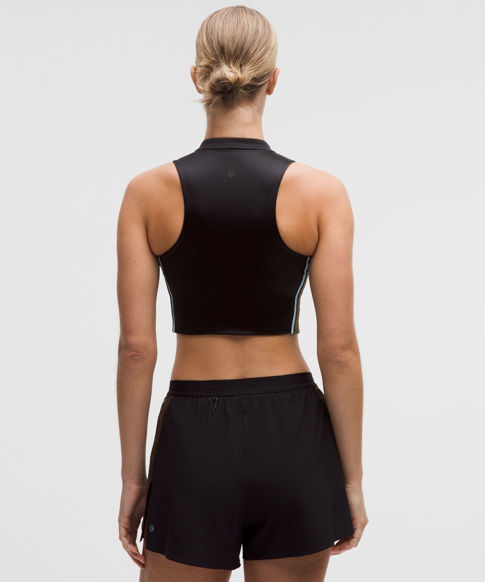 Женский топ Lululemon Satin Shine на молнии, средняя поддержка — фото 2