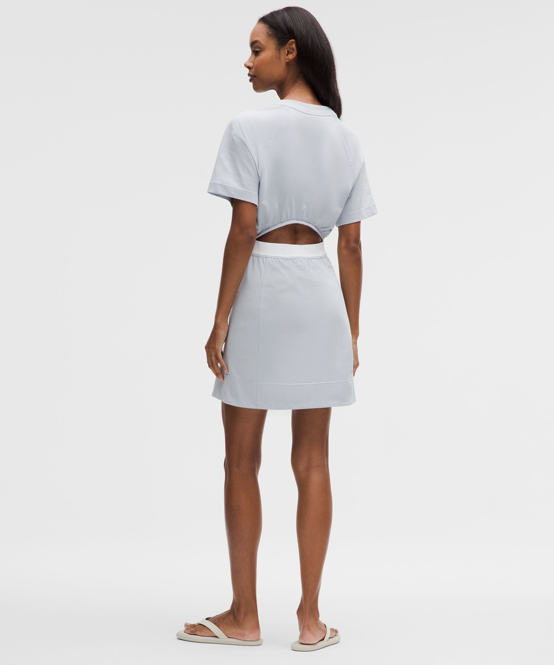 Cotton Jersey Open-Back Mini Dress