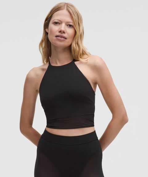 Женский топ Lululemon Nulu с высоким горлом и сетчатым низом