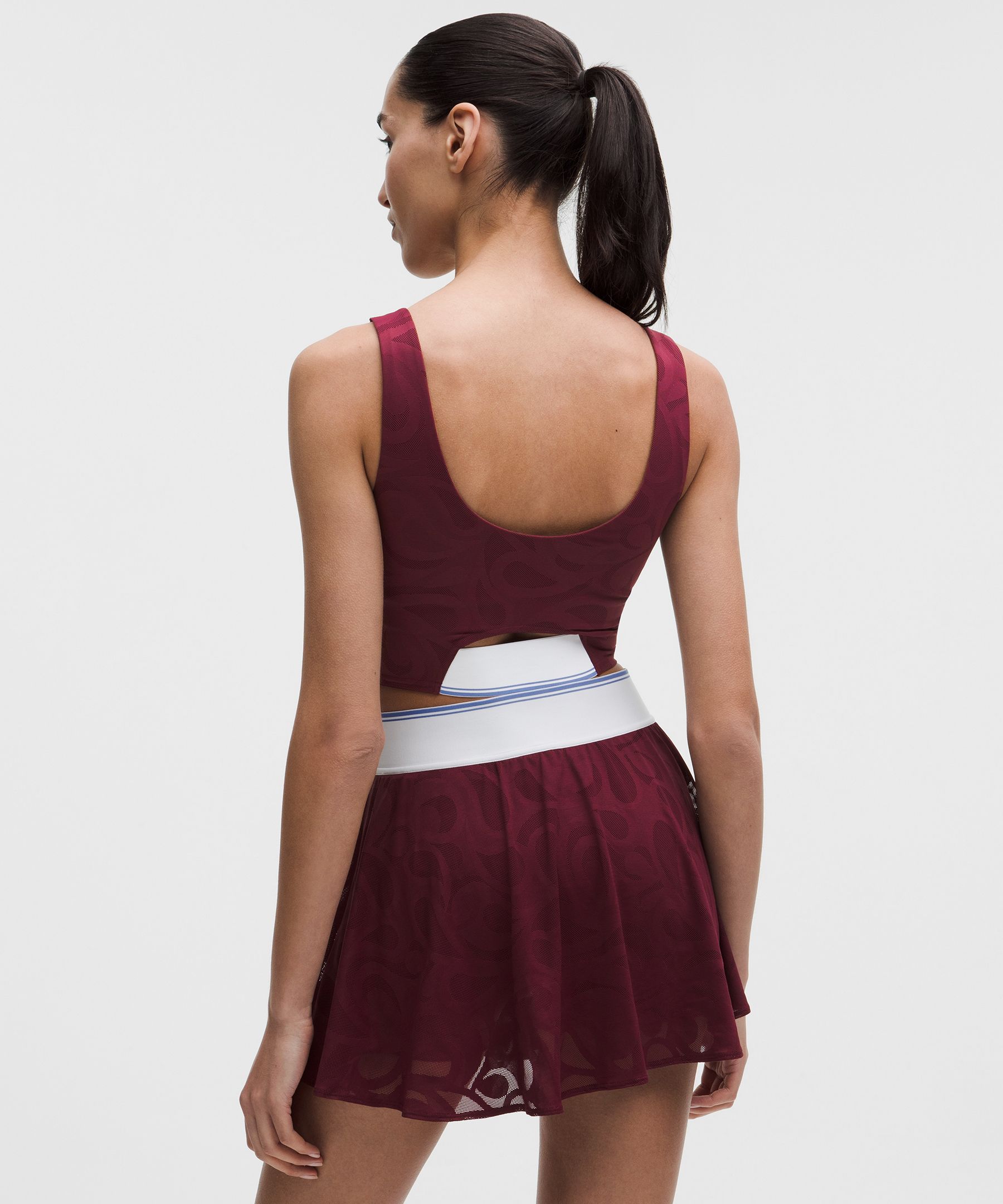 Paisley-Mesh Tennis Tank Top *B/C Cup