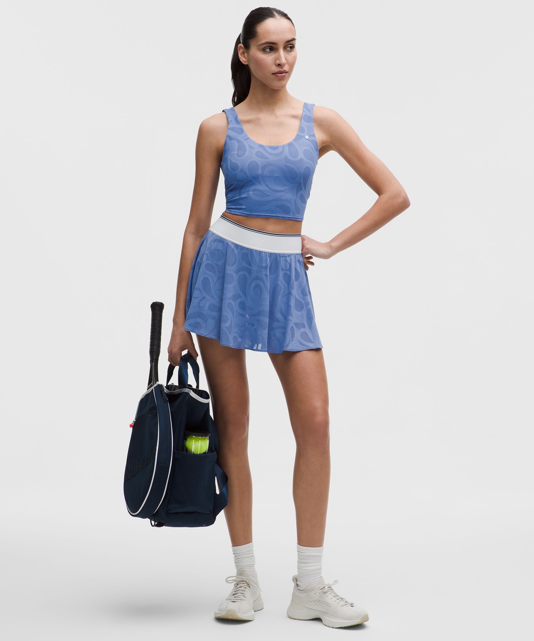 Paisley-Mesh Tennis Tank Top