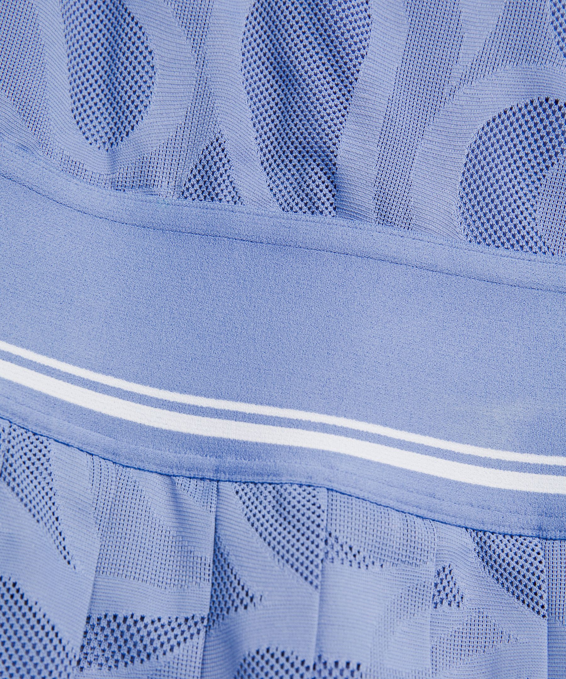 Paisley-Mesh Pleated Tennis Dress