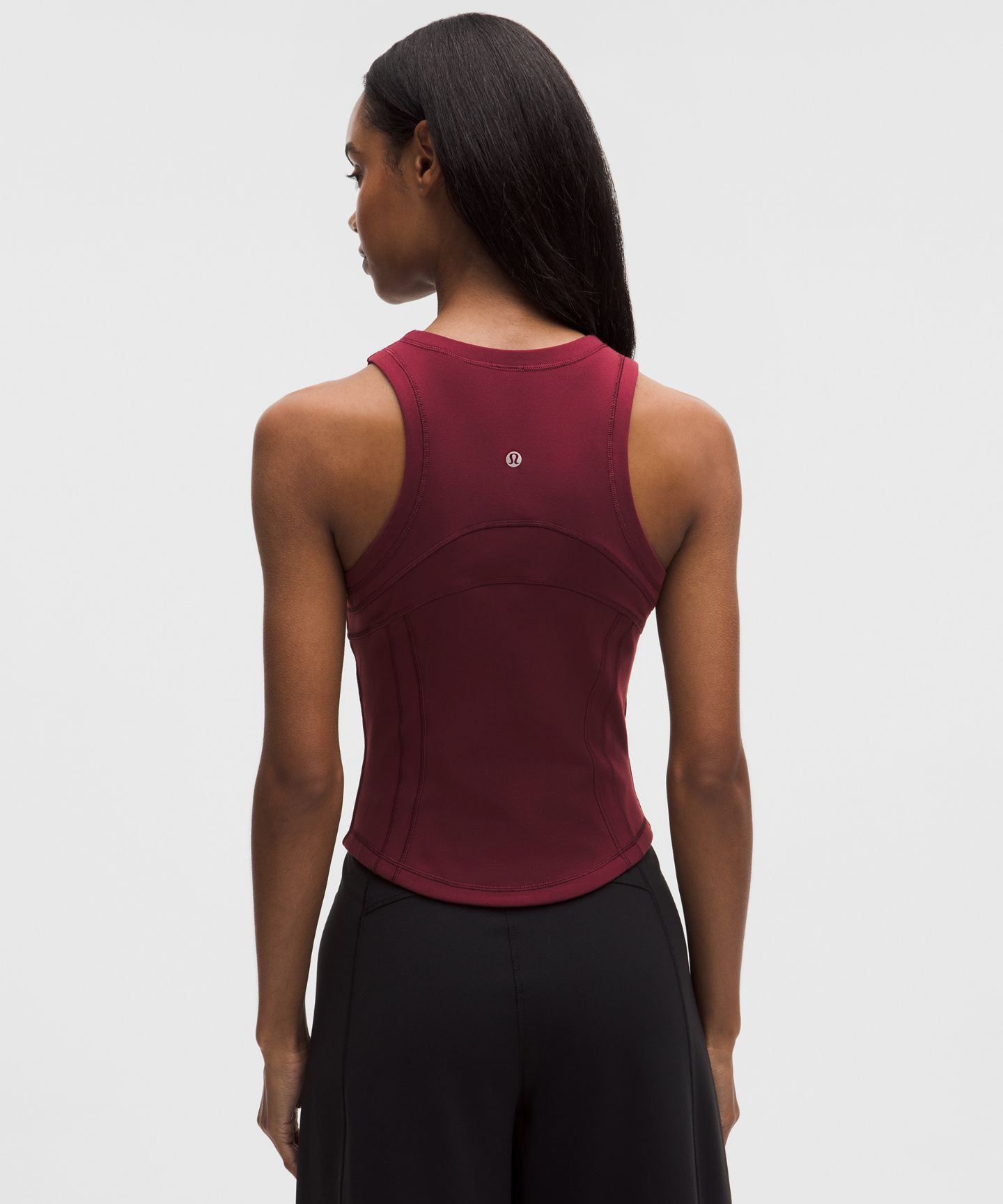 Женский топ Lululemon Define Full-Zip Tank Top *Luon, цвет: Бордовый — фото 2