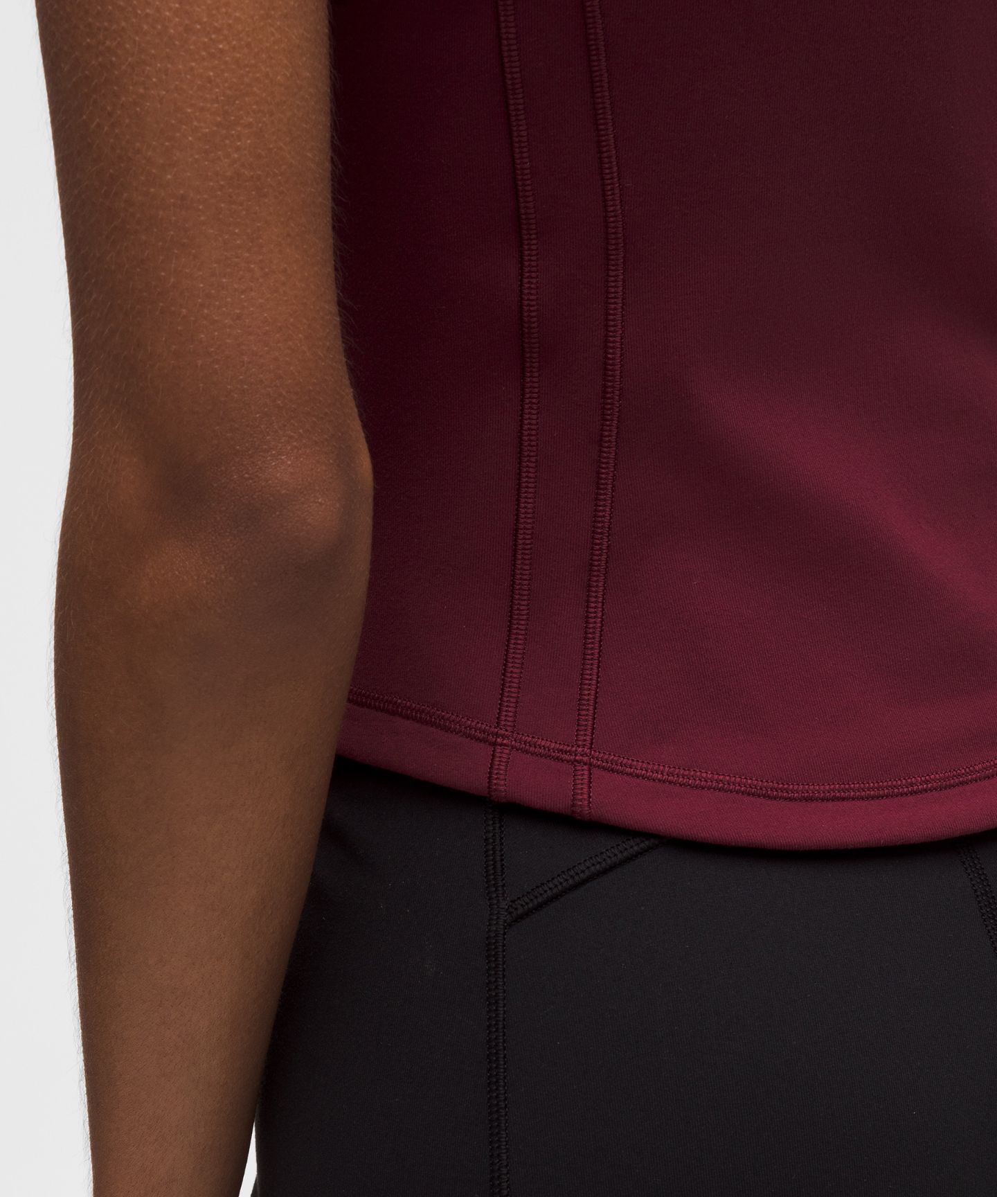 Женский топ Lululemon Define Full-Zip Tank Top *Luon, цвет: Бордовый — фото 7