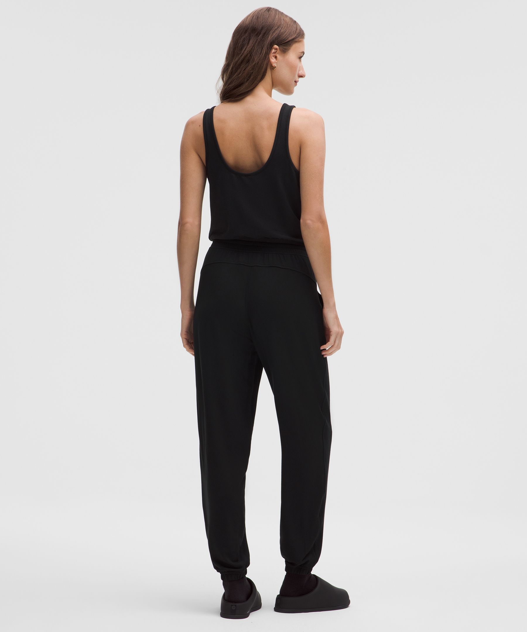 Lululemon Becalm Cinch-waist Jumpsuit In Black