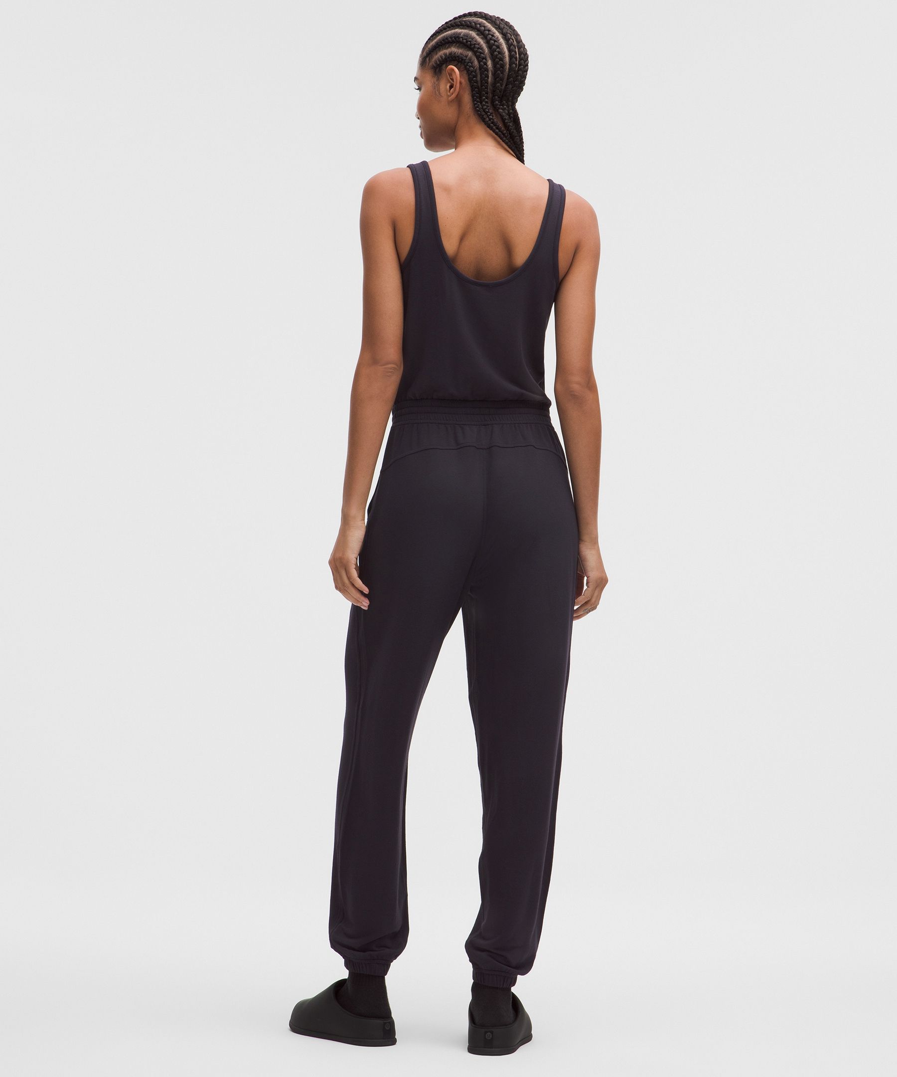 Lululemon Becalm Cinch-waist Jumpsuit In Black