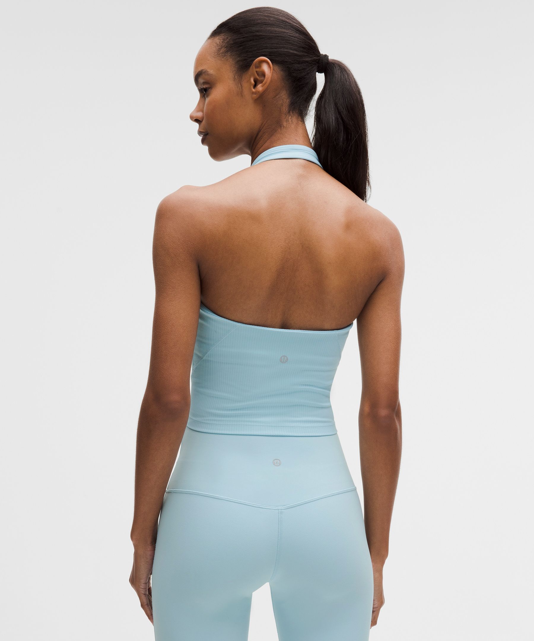 Ribbed Nulu Henley Halter Tank Top *Light Support, B/C Cup