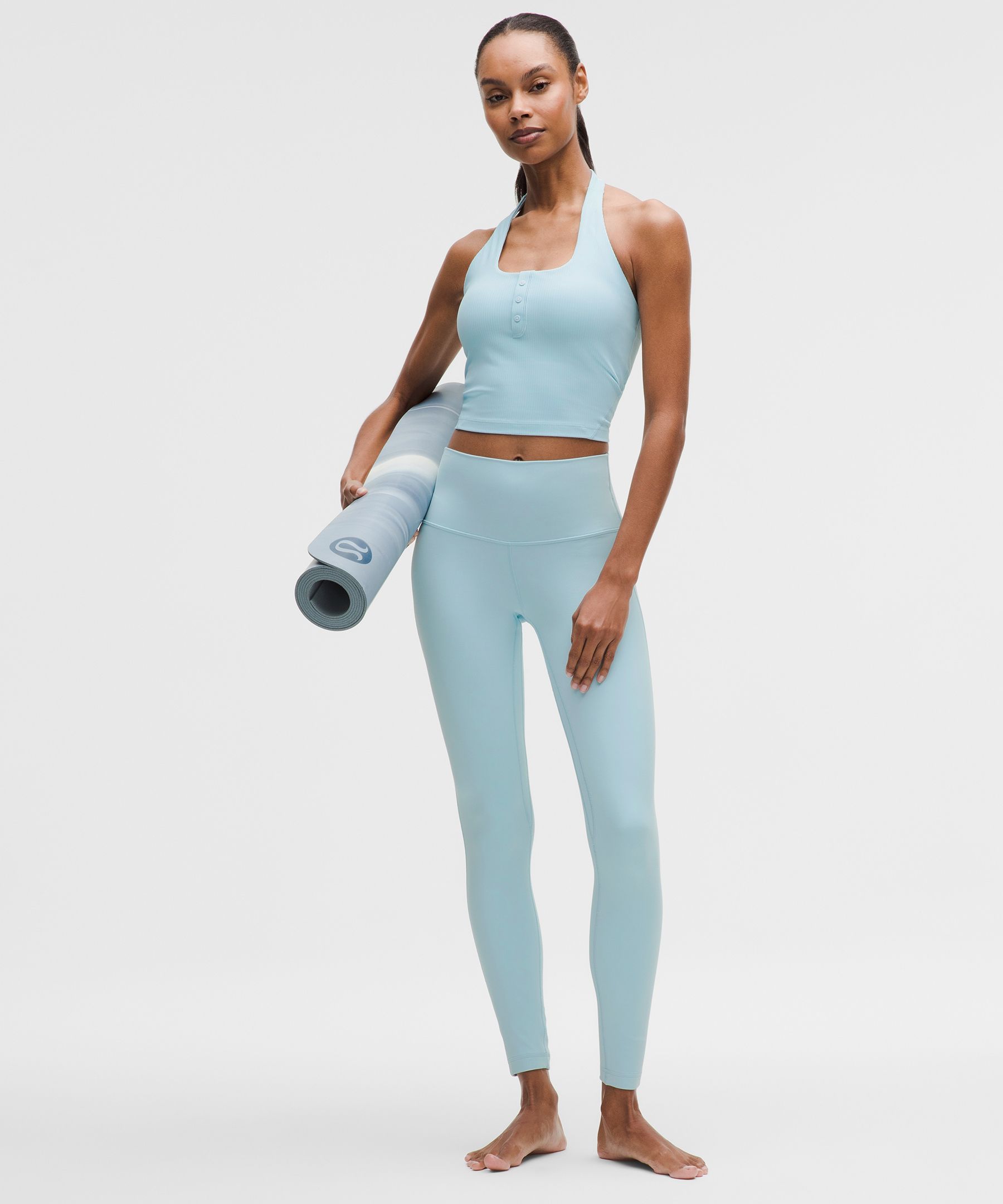 Ribbed Nulu Henley Halter Tank Top *Light Support, B/C Cup
