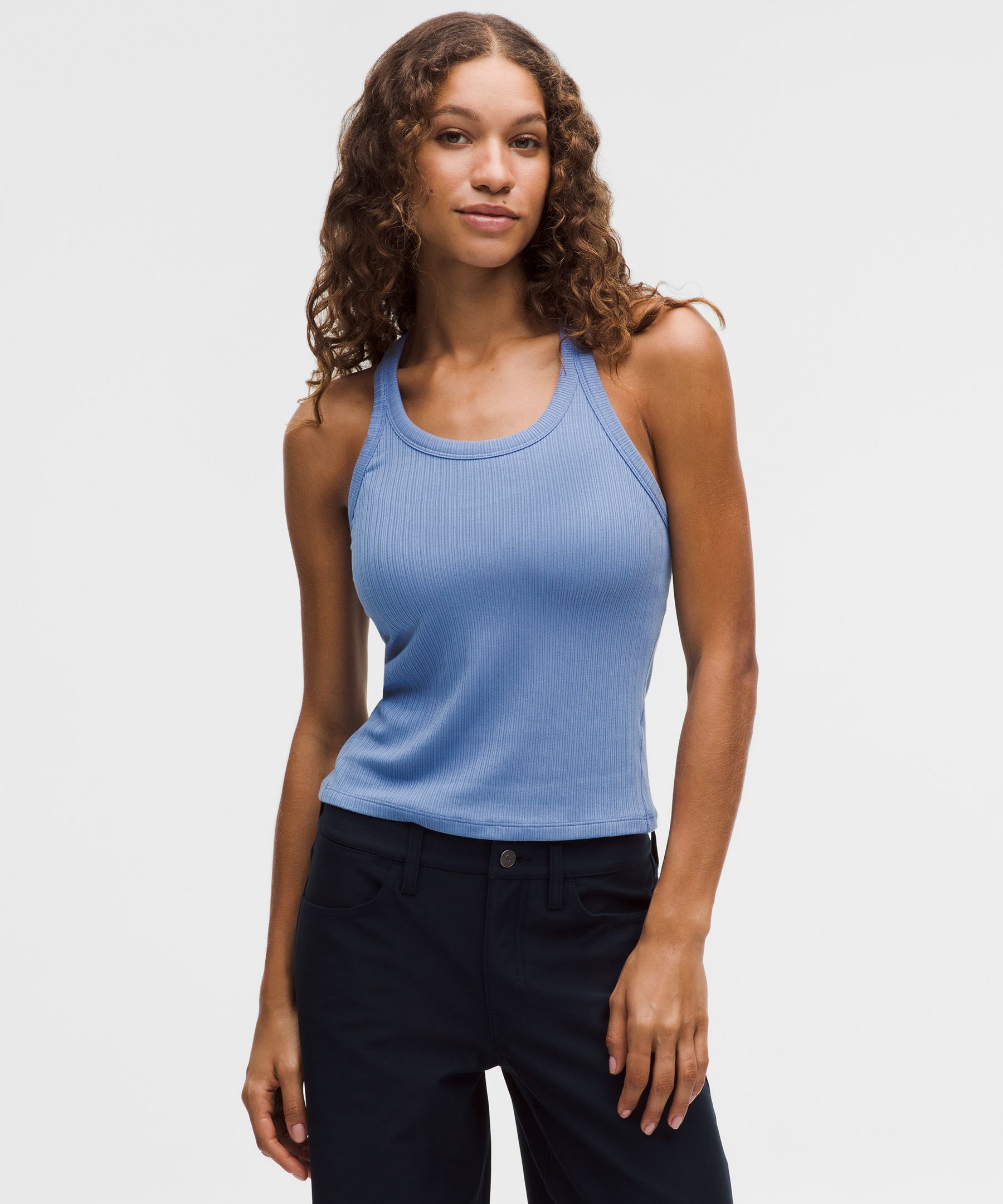 Hold Tight Micro-Rib Racerback Tank Top