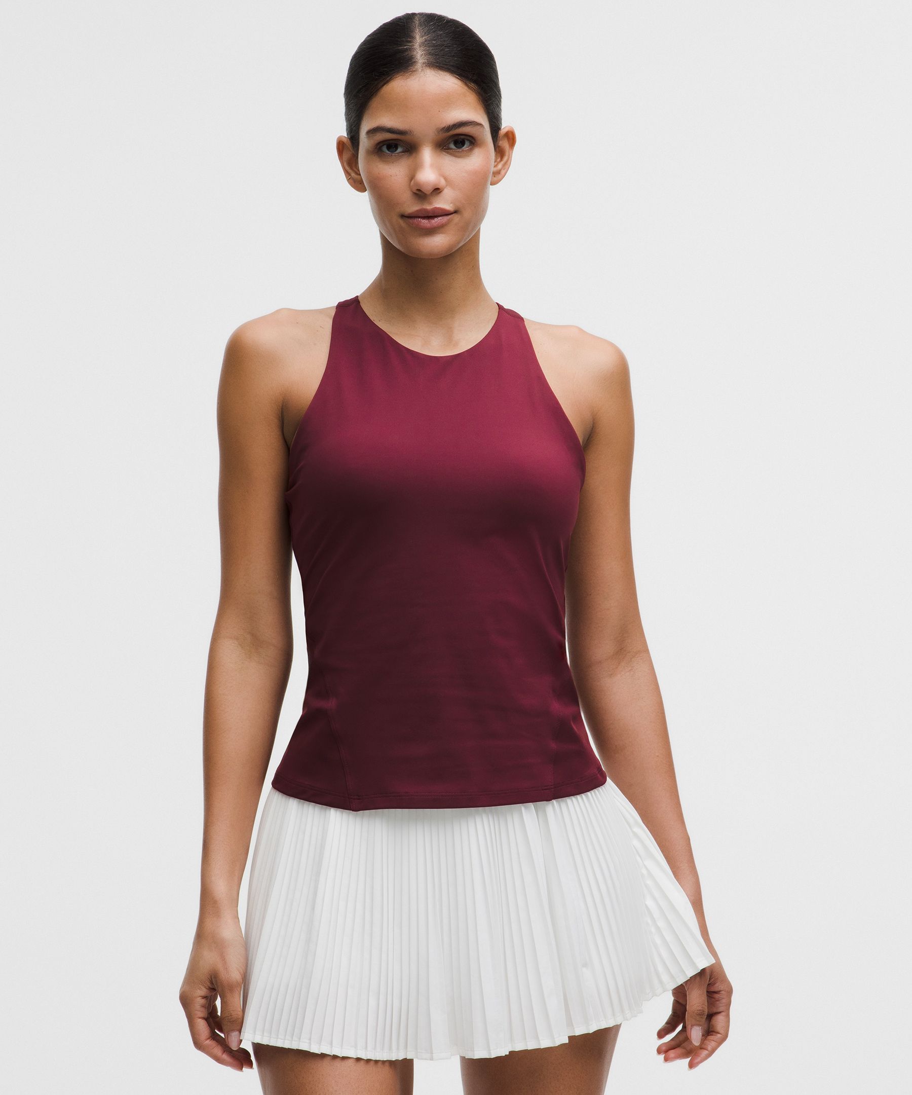 Racerback High-Neck Tennis Tank Top