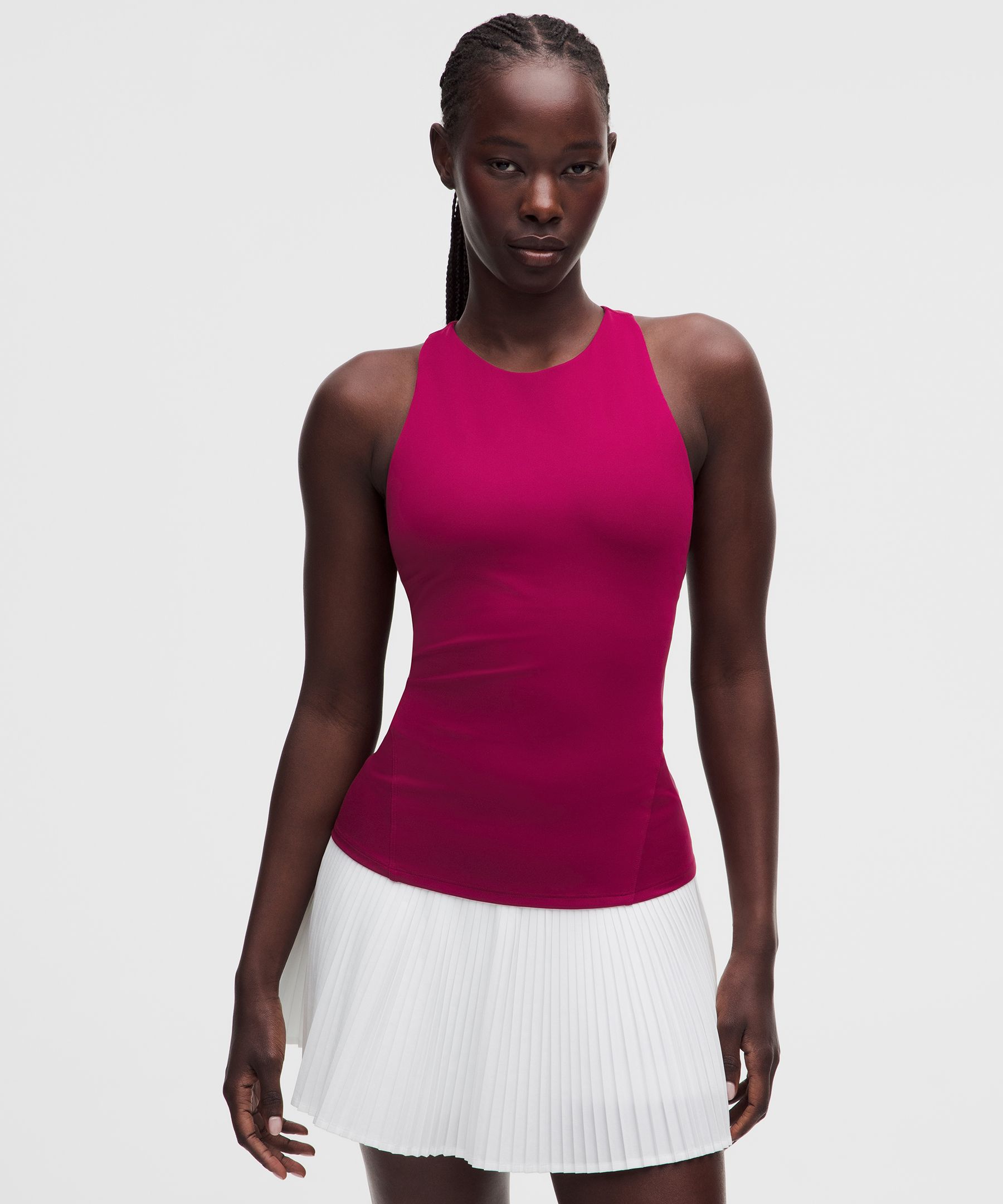 Racerback High-Neck Tennis Tank Top