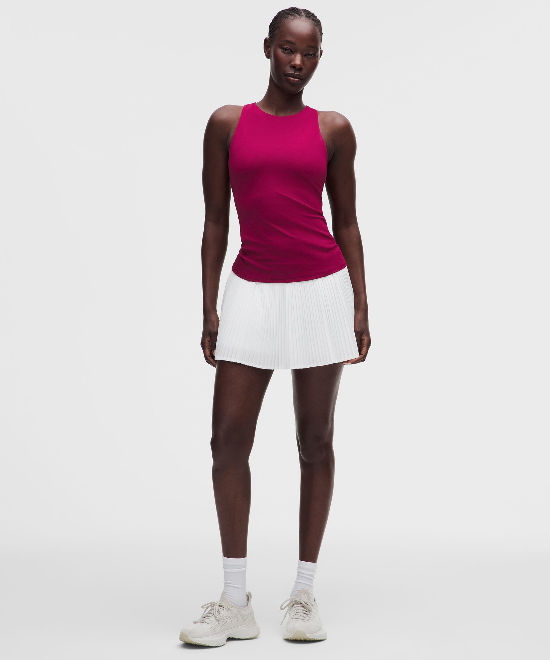 Racerback High-Neck Tennis Tank Top