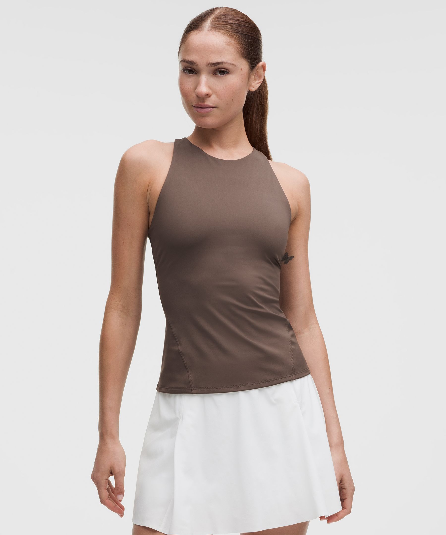 Racerback High-Neck Tennis Tank Top