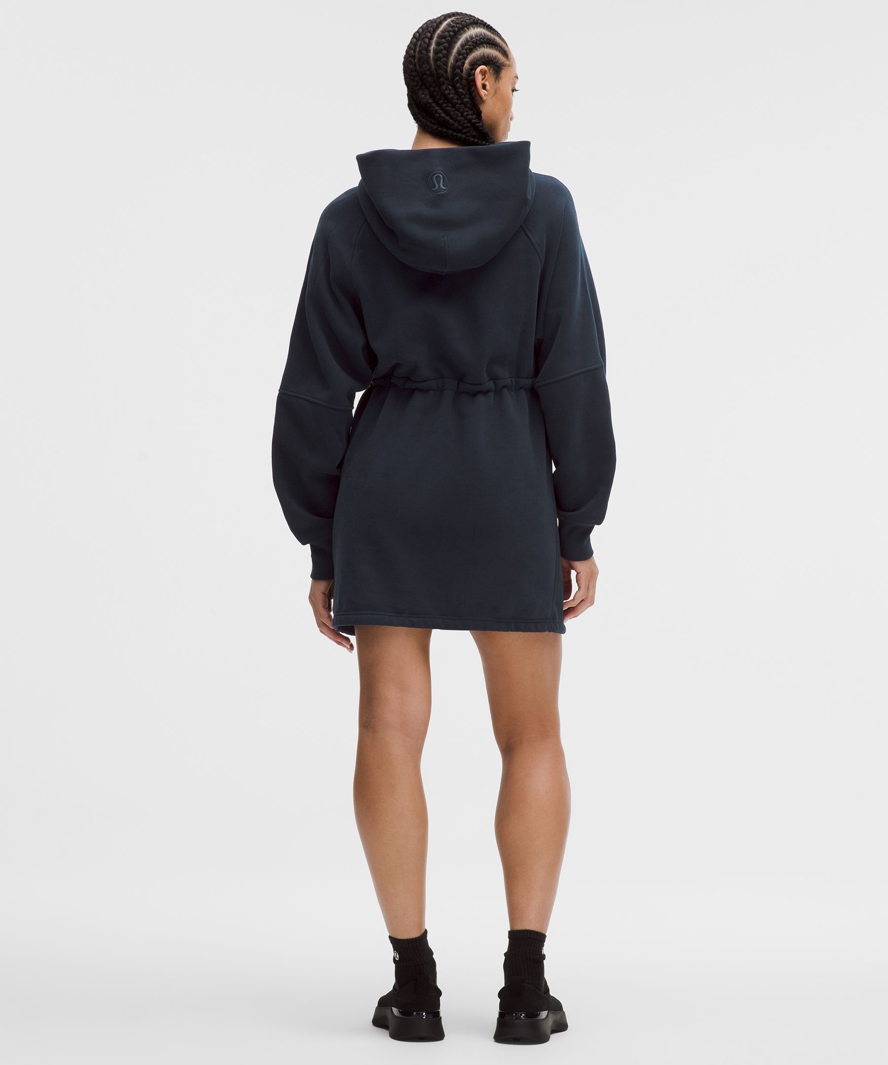 Scuba Hooded Sweatshirt Dress