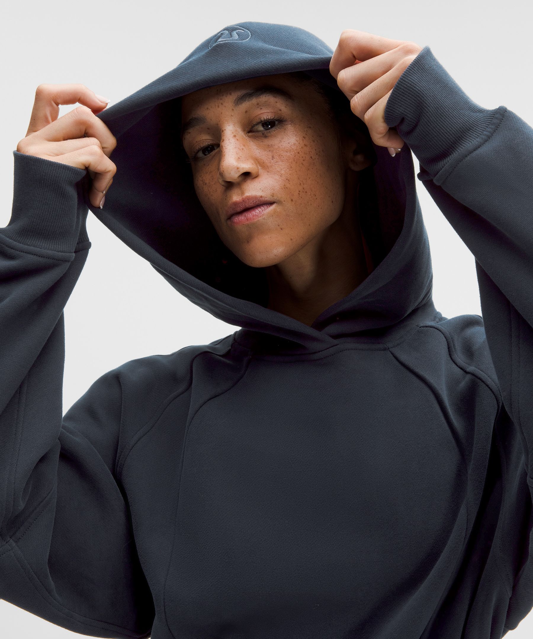 Scuba Hooded Sweatshirt Dress