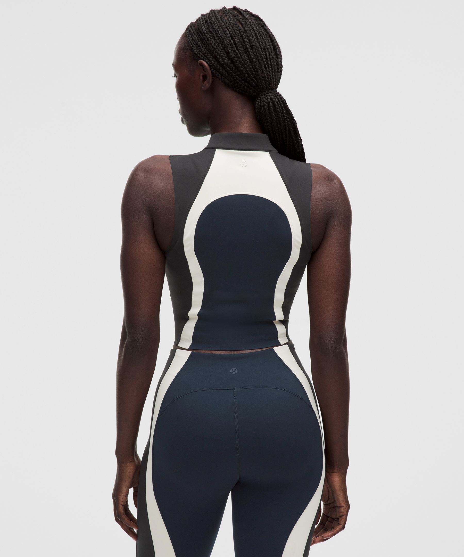 Ultralu&trade; Zip-Front Cropped Tank Top