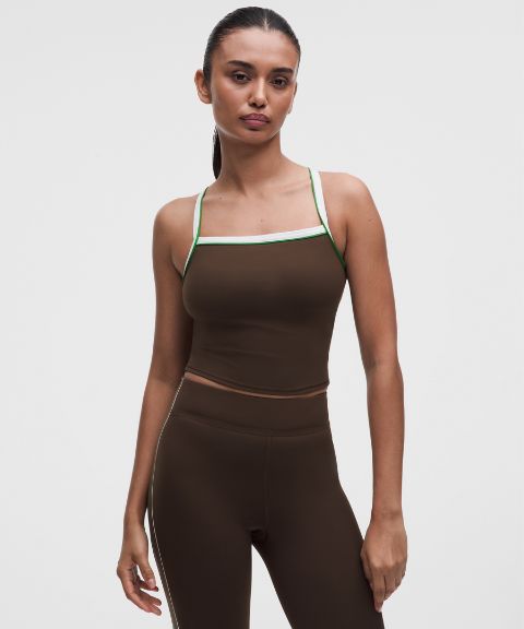 Lululemon Nulux Side-Stripe Tank Top with Pocket *Light Support, B/C Cup