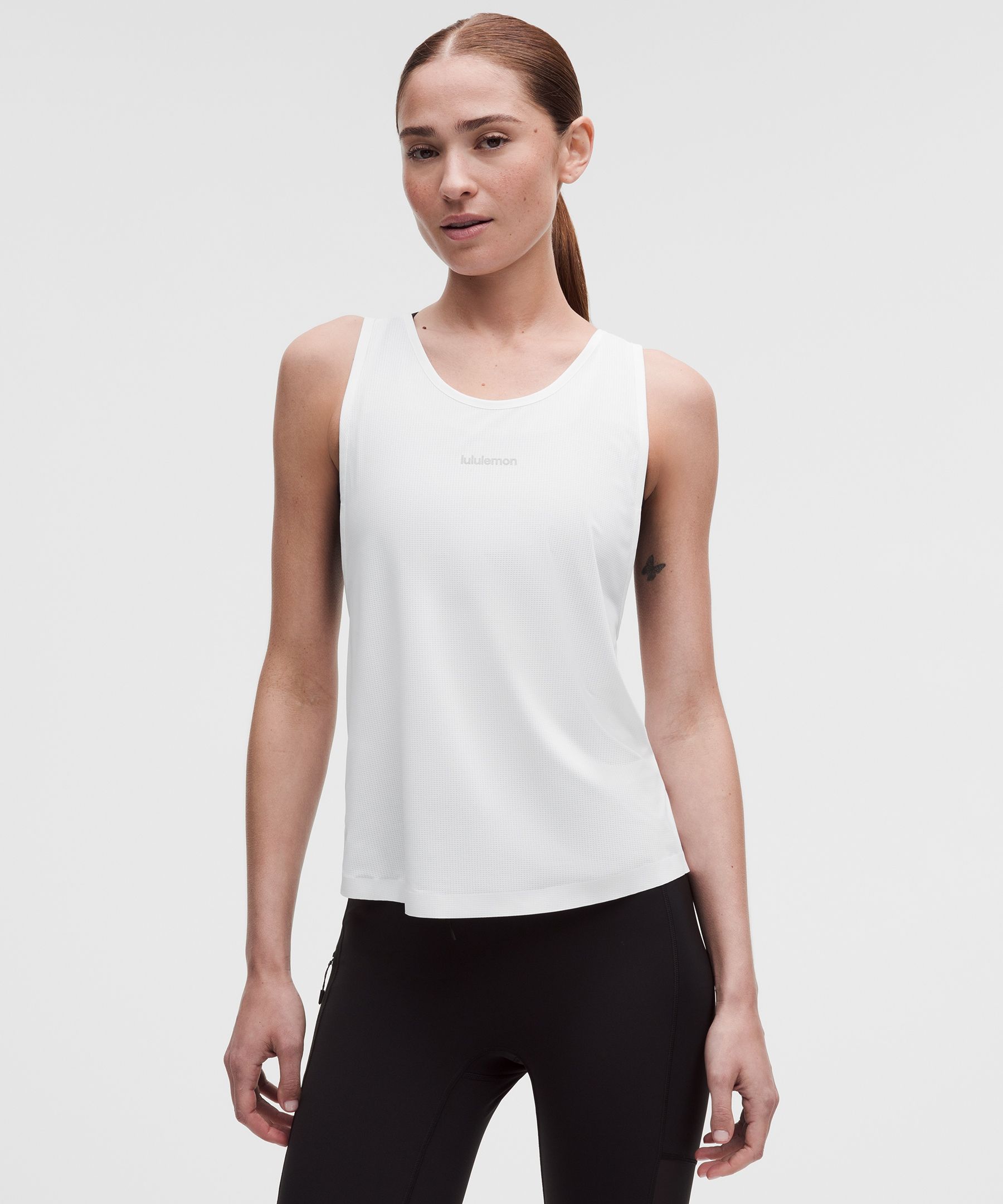 lululemon – Women’s Lightweight Classic-Fit Running Singlet – Color White – Size Large