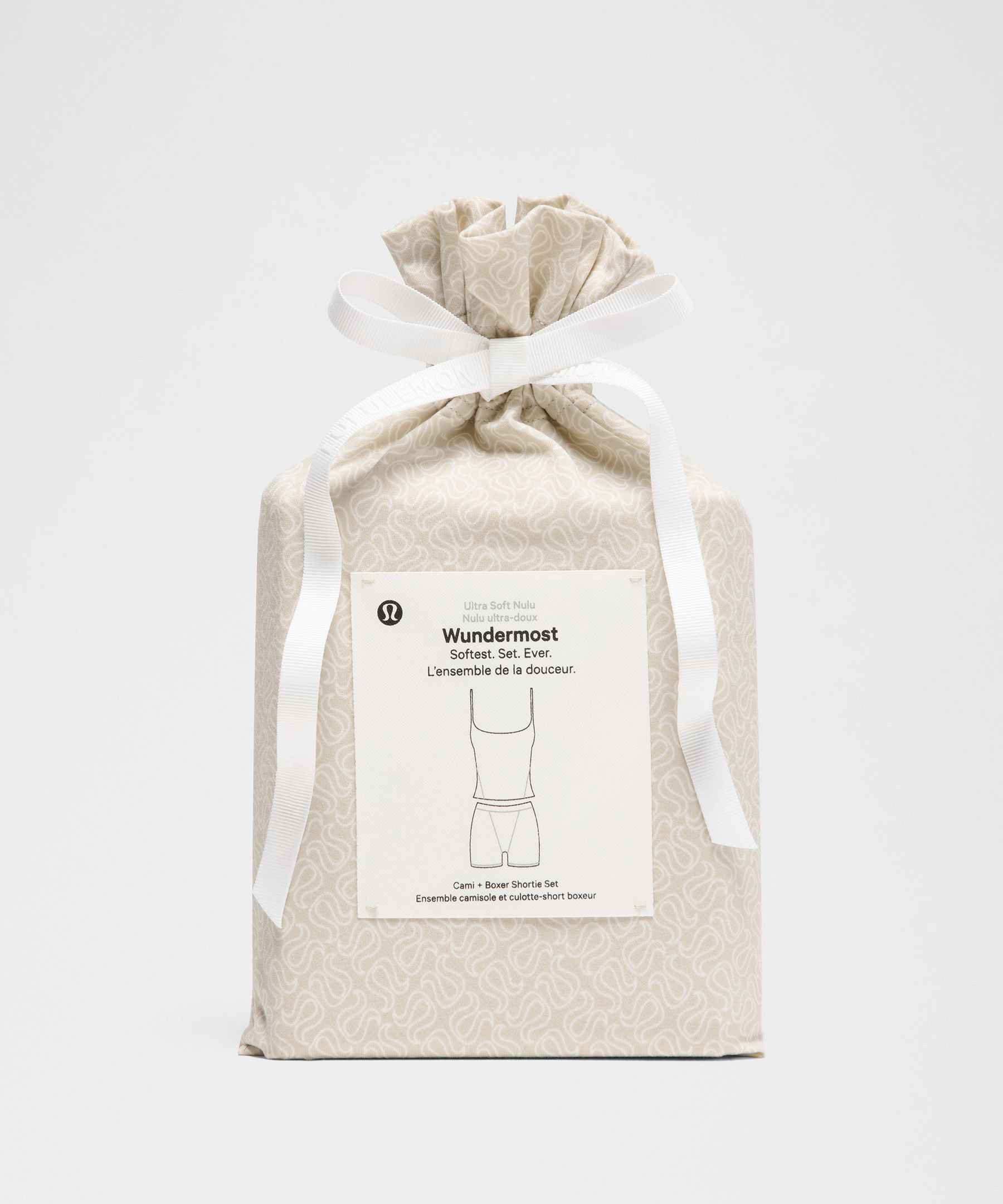 Lululemon Wundermost Ultra-soft Nulu Cami And Boxer Shortie Set In Neutral