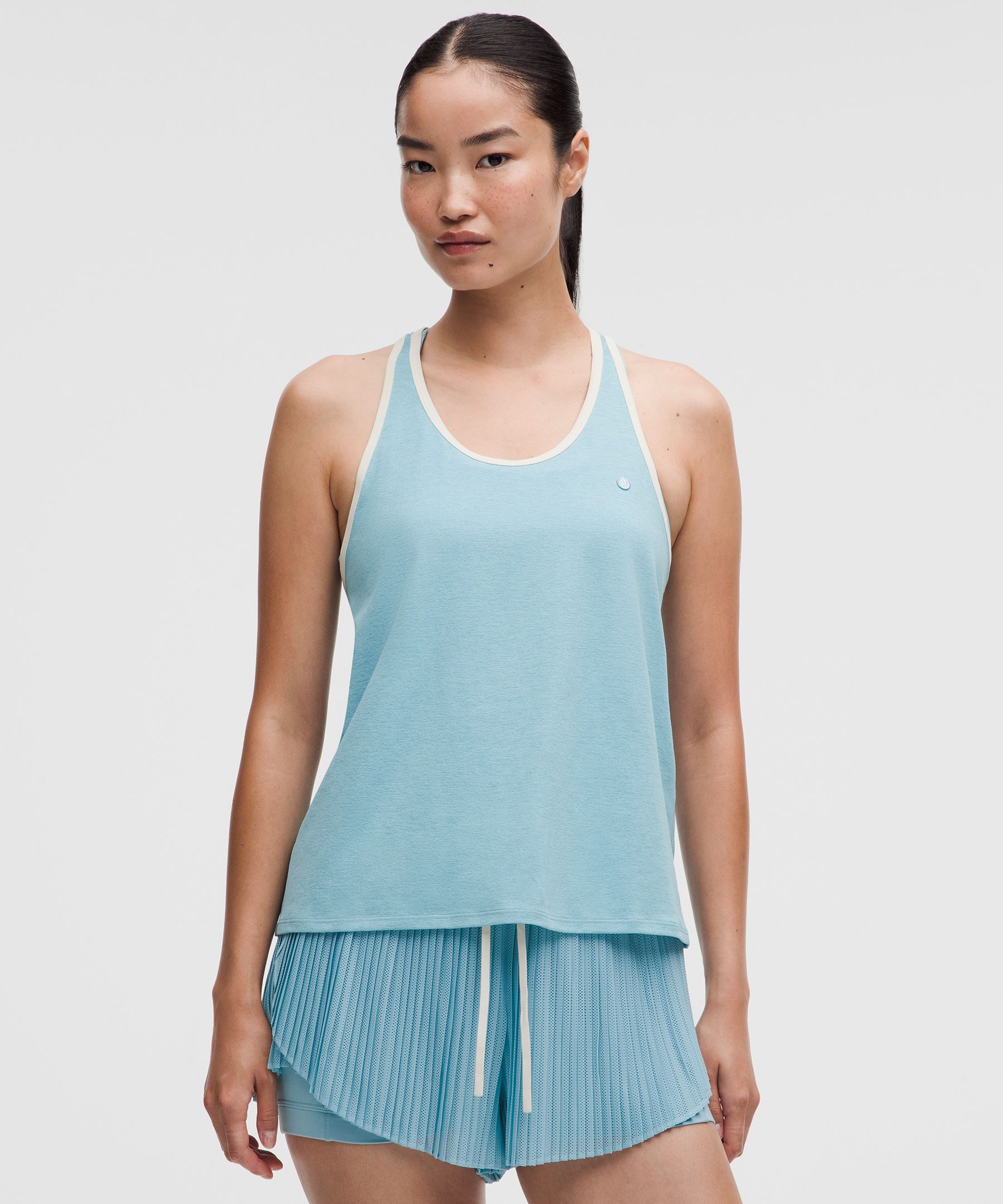 lululemon – Women’s Ace Advantage Mesh-Back Tennis Tank Top – Color Blue/White – Size XS