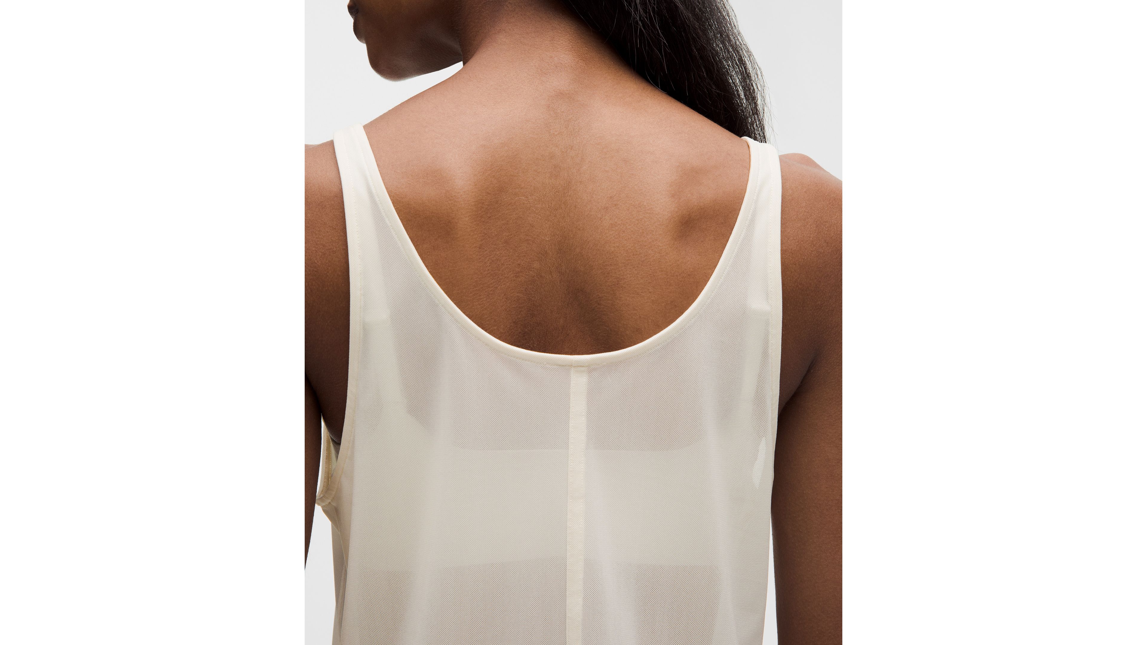 Stretch Mesh Relaxed-Fit Tank Top