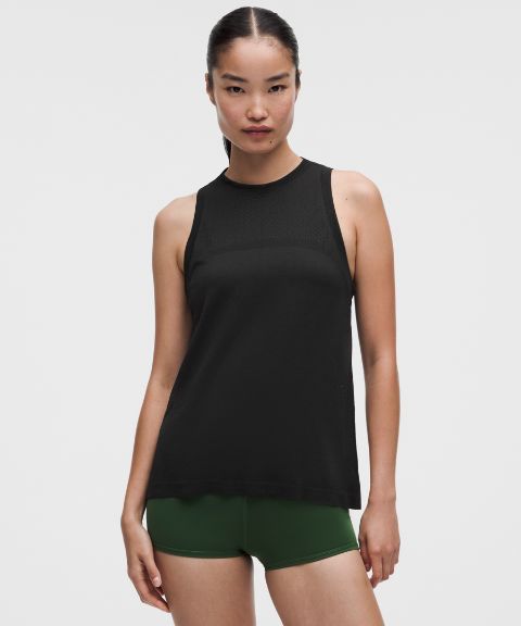 Женский топ Lululemon Swiftly Relaxed Tank с логотипом